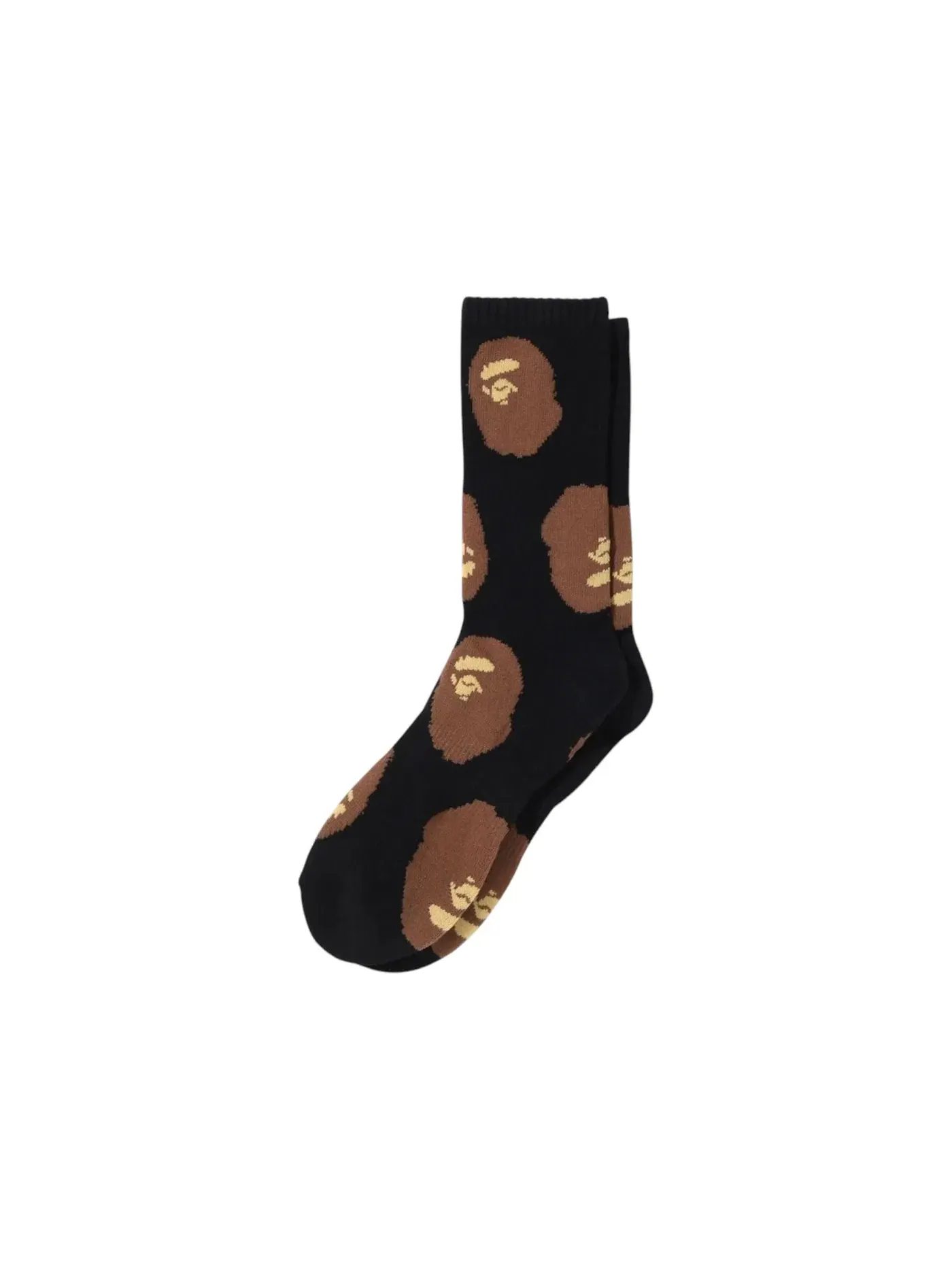 Мужские носки с принтом Ape Head BAPE — изображение 1 из 1, черный