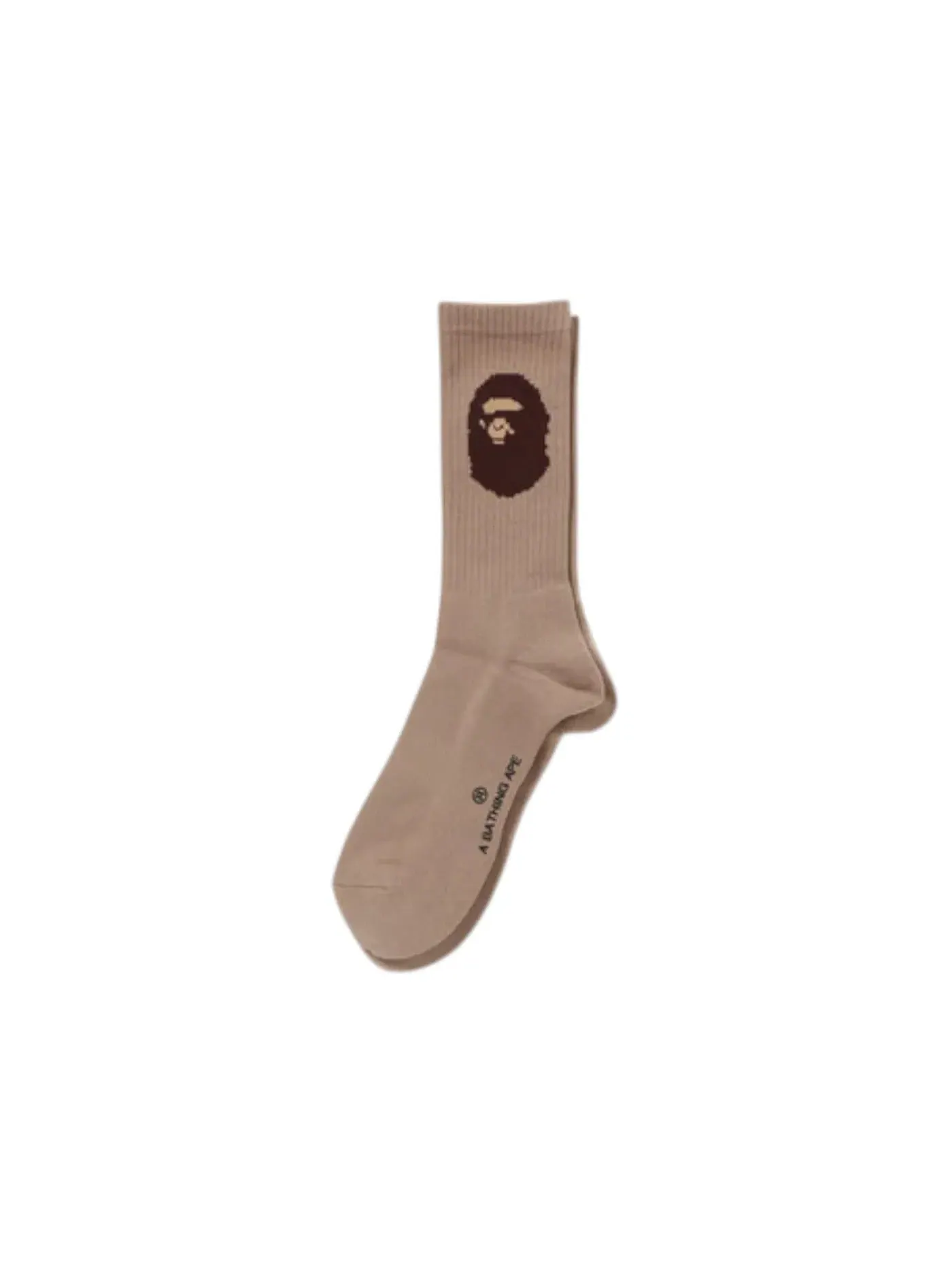 Унисекс носки Ape Head Socks BAPE — изображение 1 из 2, бежевый