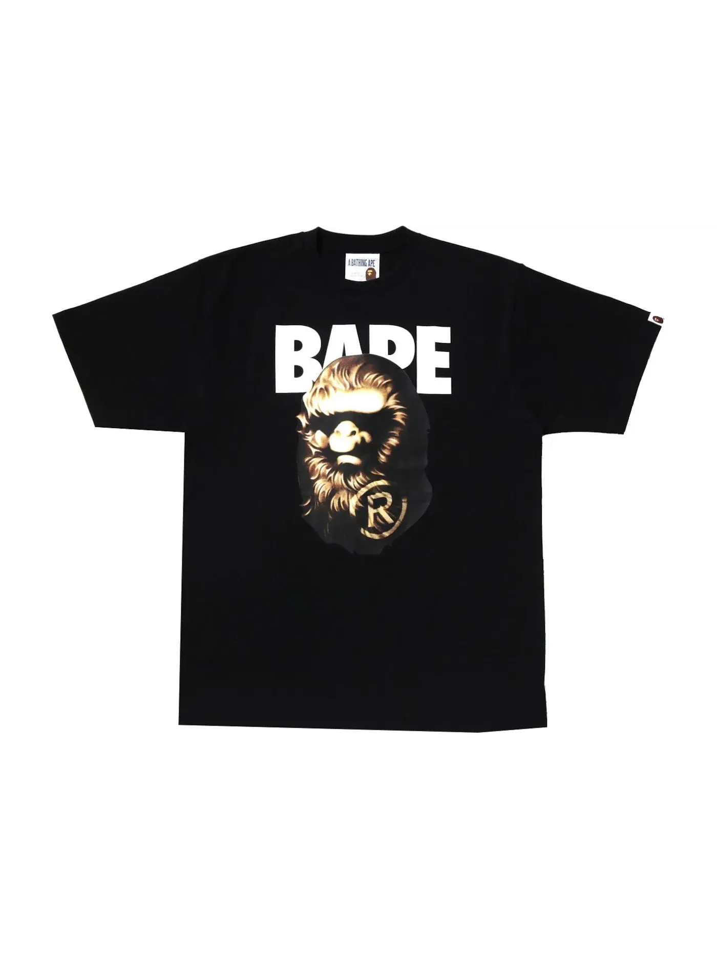 Мужская футболка с принтом BAPE Ape Head Tee — изображение 1 из 2, черный