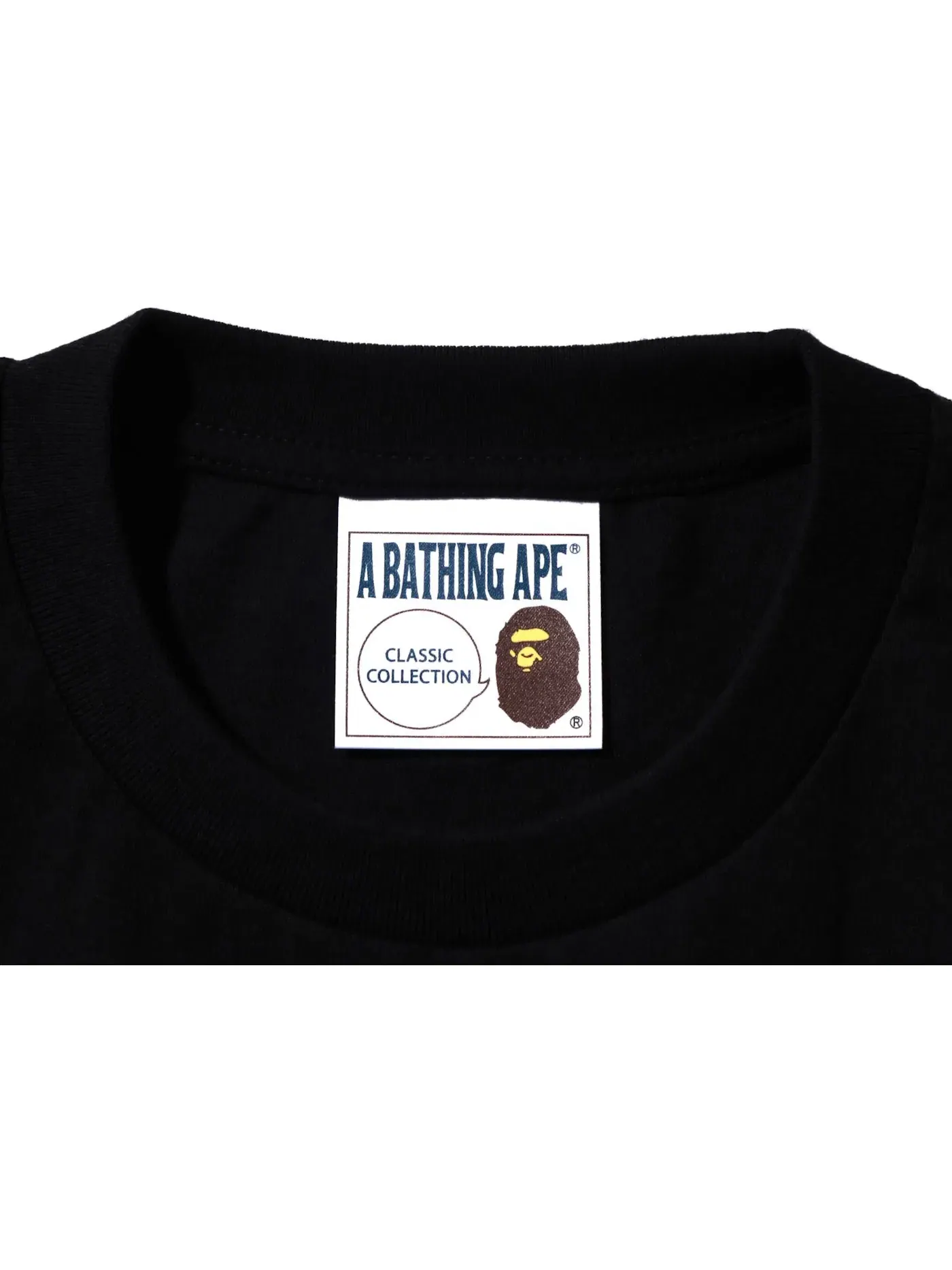 Мужская футболка с принтом BAPE Ape Head Tee — изображение 2 из 2, черный