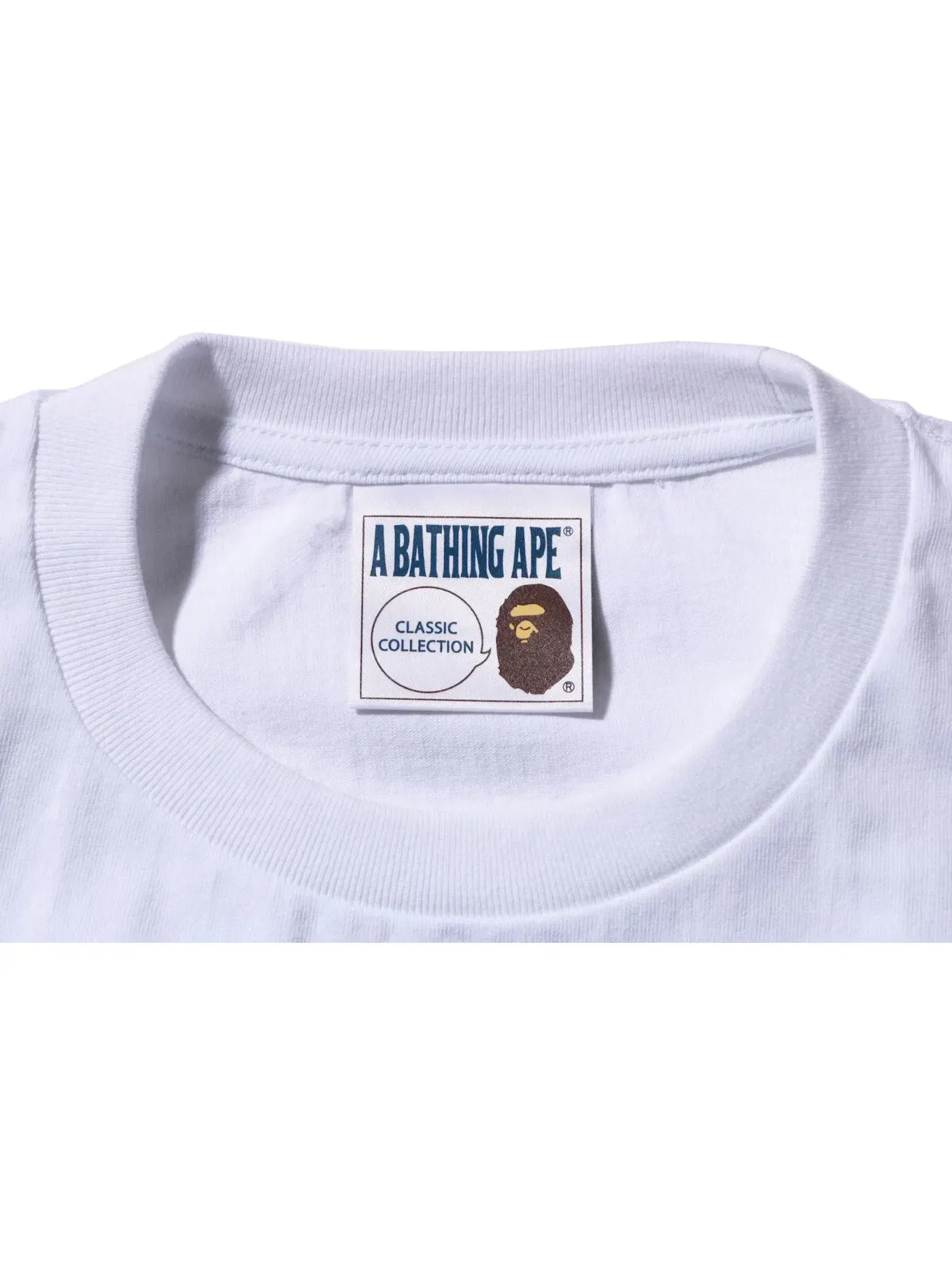 Мужская футболка с принтом Ape Head BAPE — изображение 2 из 2, белый