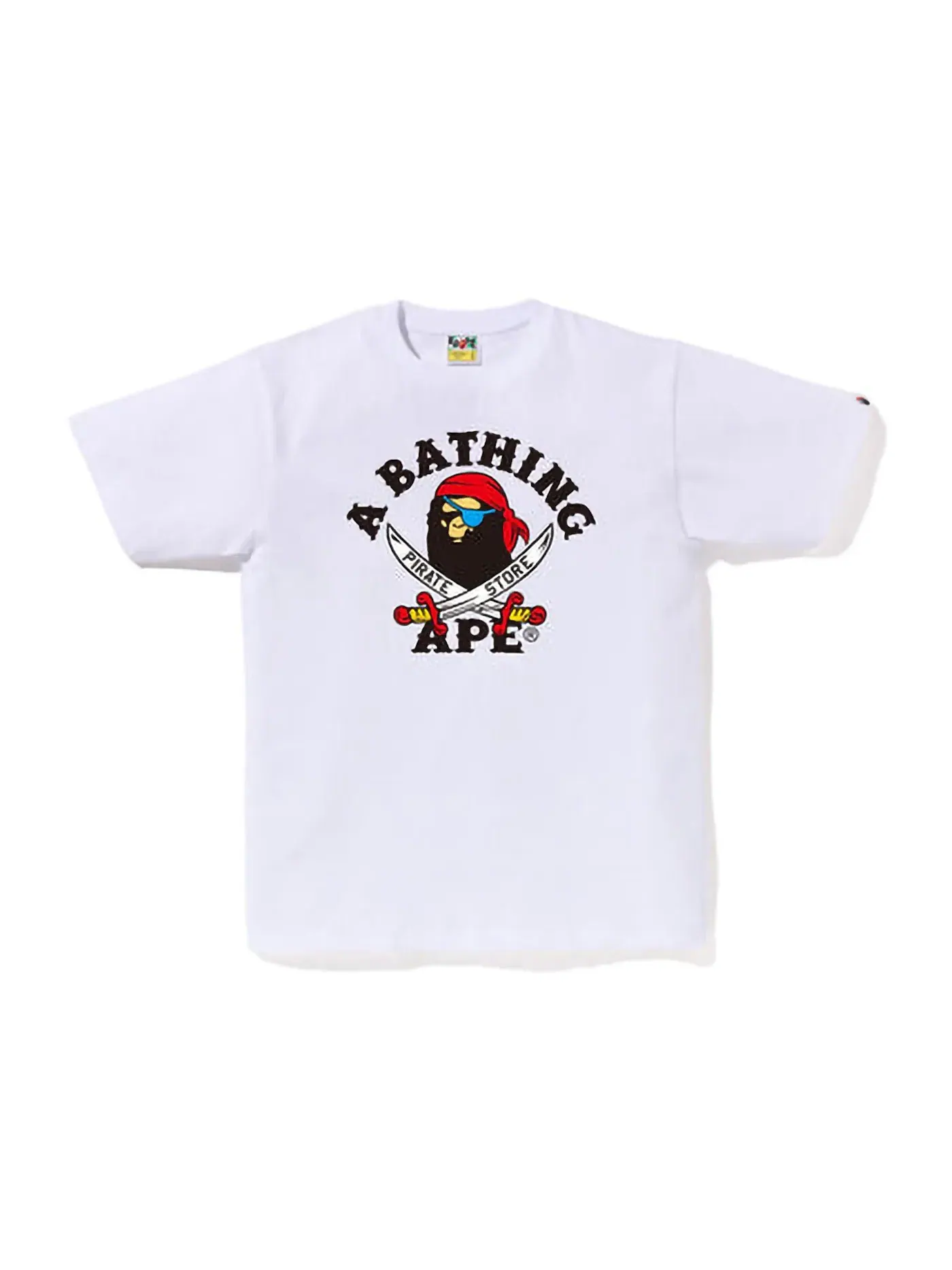 Мужская футболка с принтом Ape Pirate BAPE — изображение 1 из 1, белый