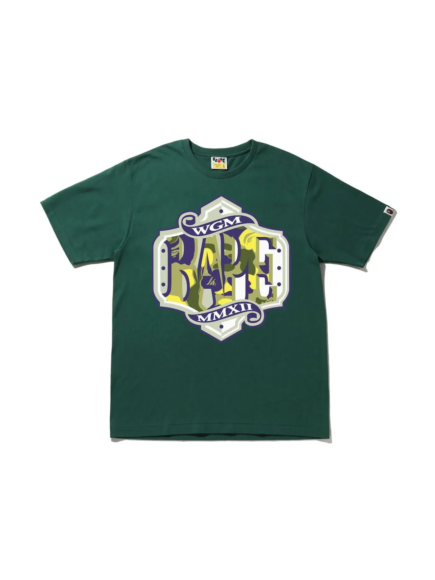 Мужская футболка с принтом Archive Graphic #11 Tee BAPE — изображение 1 из 2, зеленый