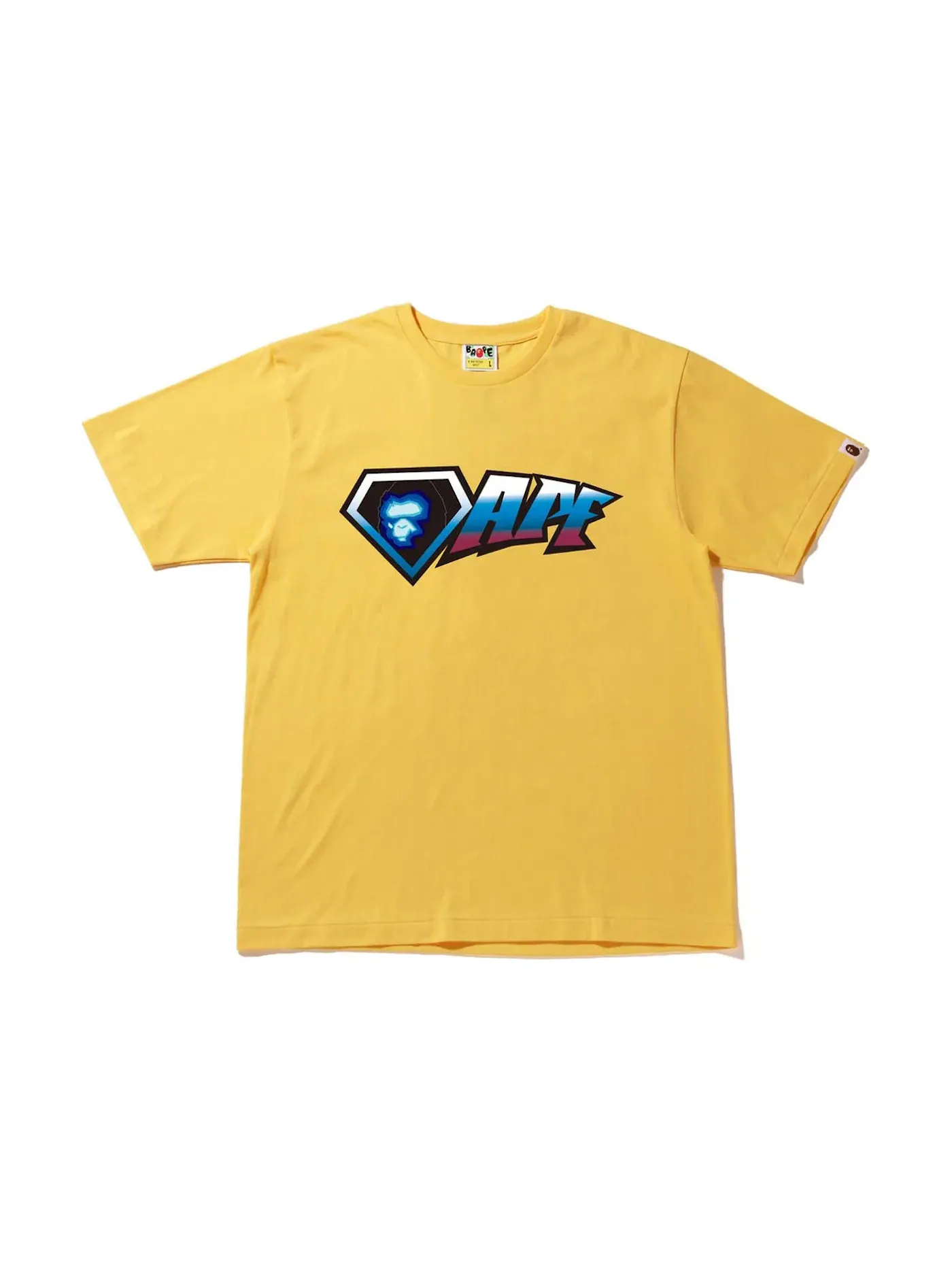 Мужская футболка с принтом BAPE Archive Graphic #9 Tee BAPE — изображение 1 из 2, желтый