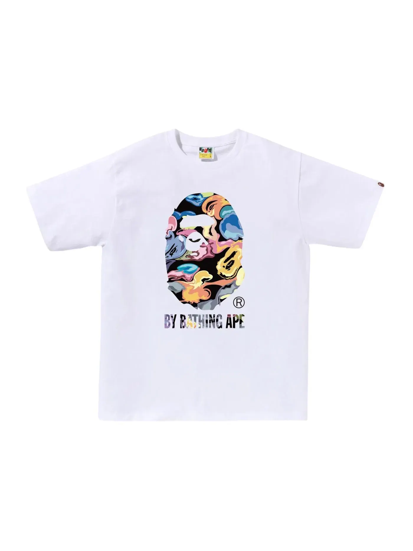 Мужская футболка с принтом Art Camo BAPE Tee — изображение 1 из 1, белый