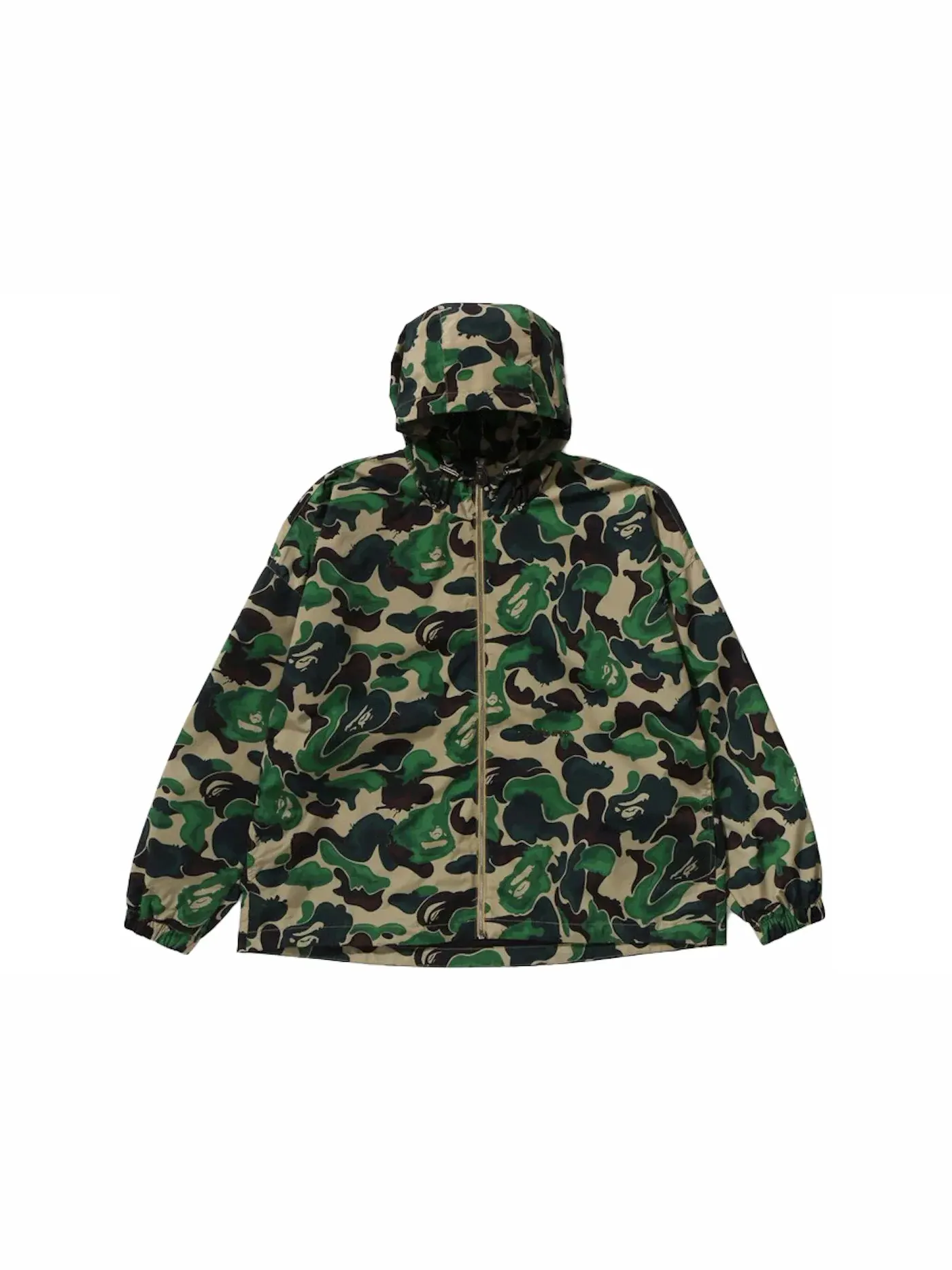 Мужская легкая куртка-худи с принтом Art Camo BAPE — изображение 1 из 2, зеленый