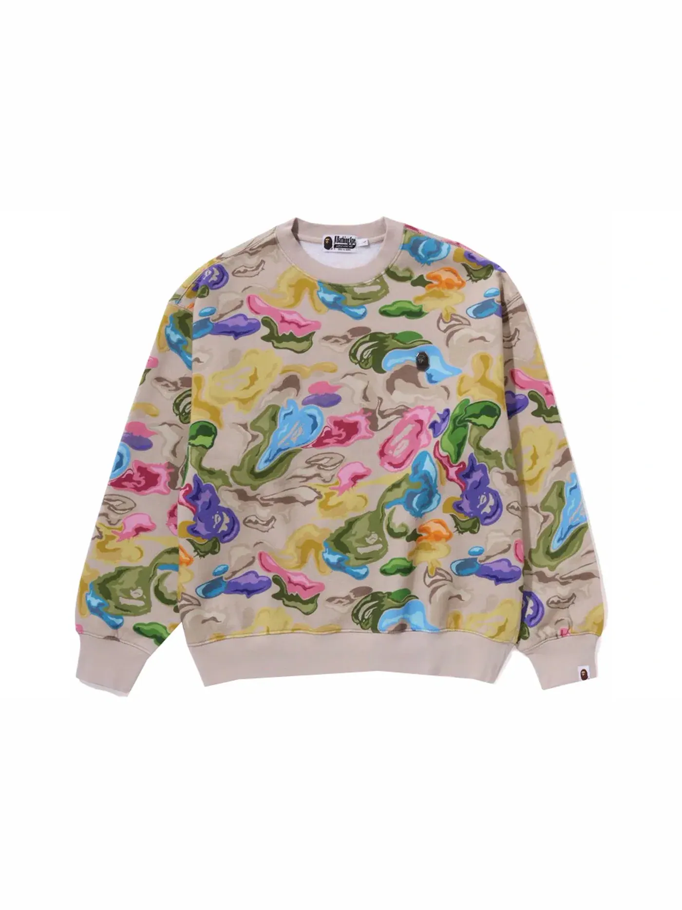 Мужской свитшот с принтом BAPE Art Camo Metal One Point Crewneck BAPE — изображение 1 из 2, мульти