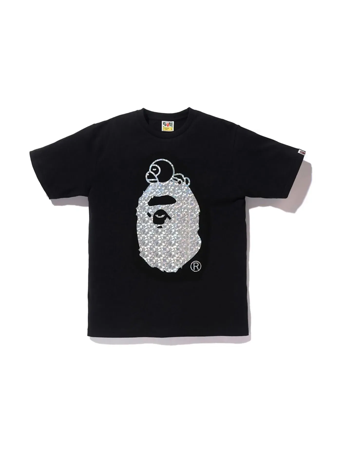 Мужская футболка с принтом BAPE Aurora Milo on Big Ape Tee — изображение 1 из 1, черный