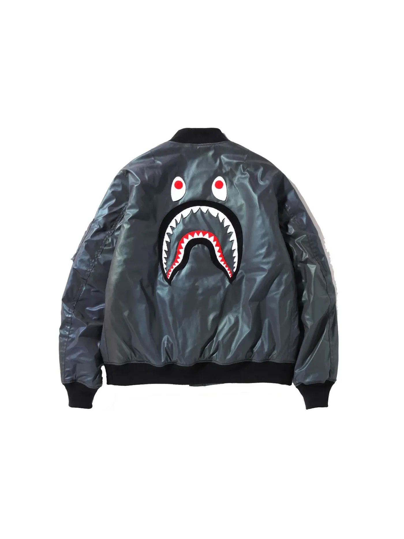 Мужская куртка-бомбер с принтом BAPE MA-1 — изображение 2 из 2, черный