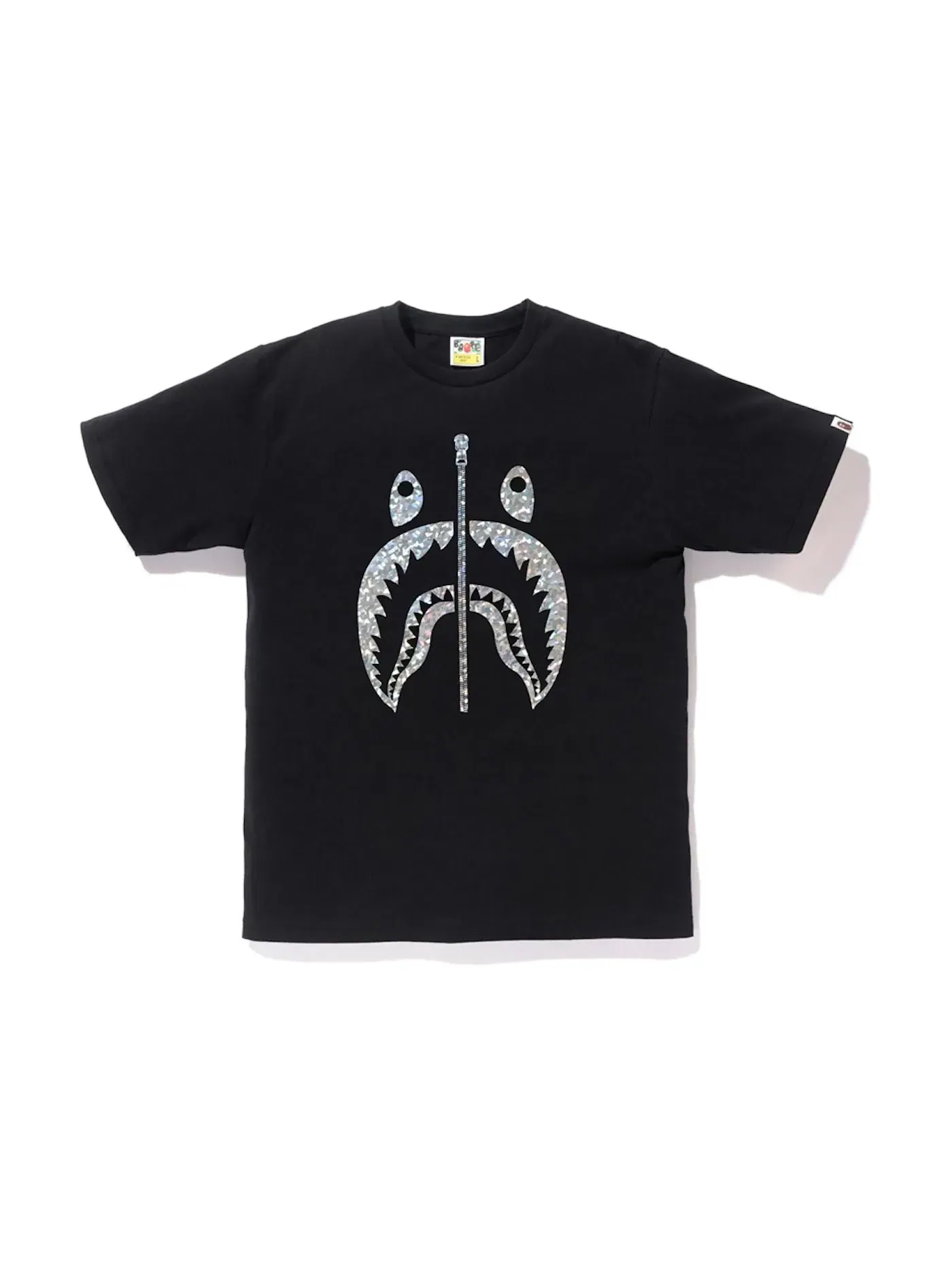 Мужская футболка с принтом BAPE Aurora Shark Tee BAPE — изображение 1 из 1, черный