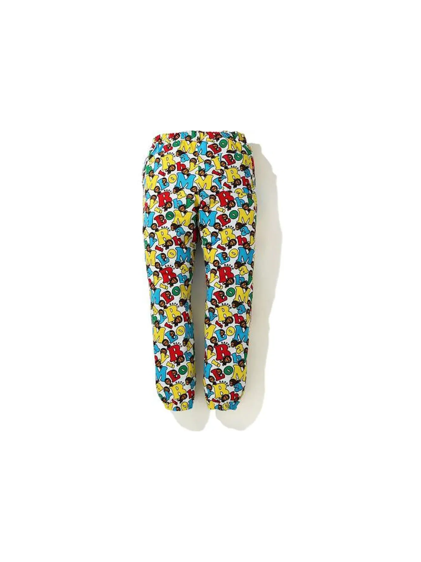 Мужские спортивные штаны с принтом BAPE Baby Milo Alphabet Slim Sweatpants BAPE — изображение 2 из 2, мульти