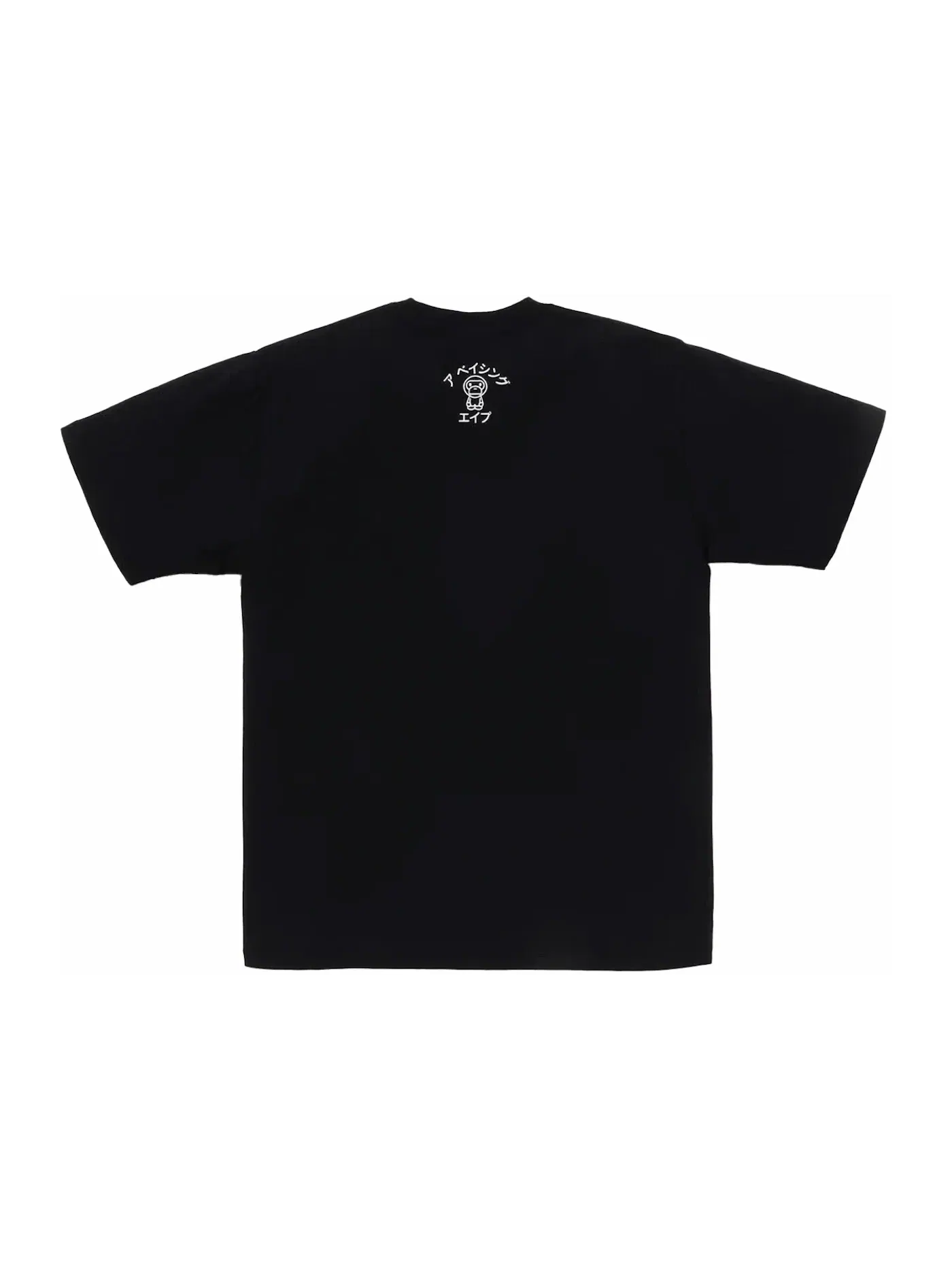 Мужская футболка с принтом BAPE Baby Milo College Tee — изображение 2 из 2, черный
