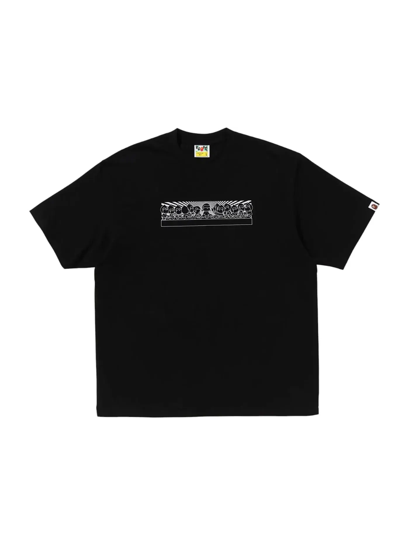 Мужская футболка свободного кроя с принтом BAPE Baby Milo Tee — изображение 1 из 1, черный