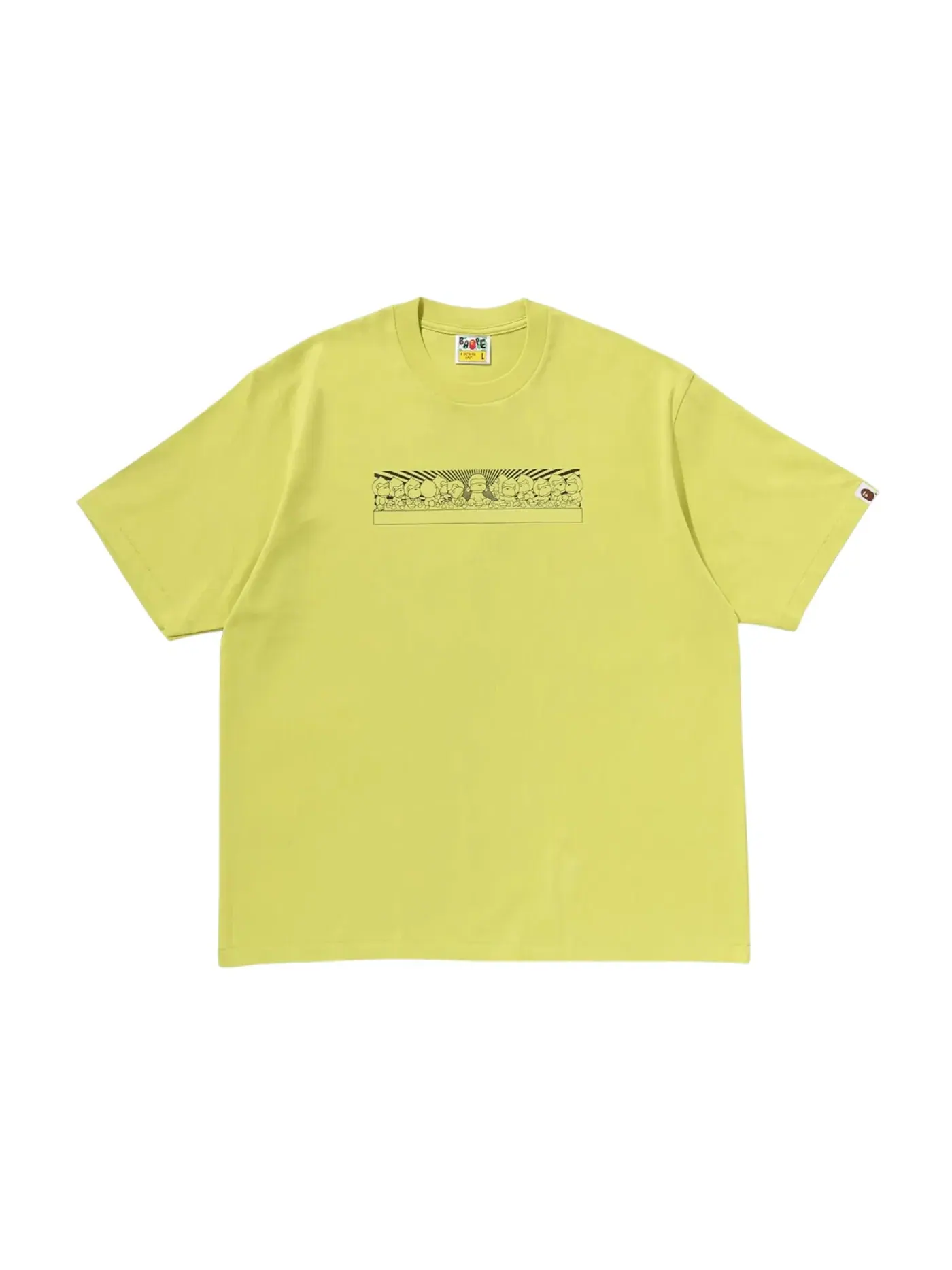 Мужская футболка свободного кроя с принтом BAPE Baby Milo Tee — изображение 1 из 1, желтый