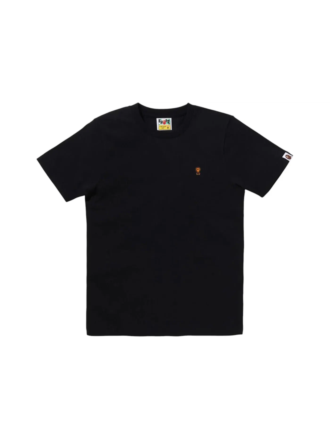 Мужская футболка с принтом BAPE Baby Milo One Point Tee SS25 BAPE — изображение 1 из 1, черный