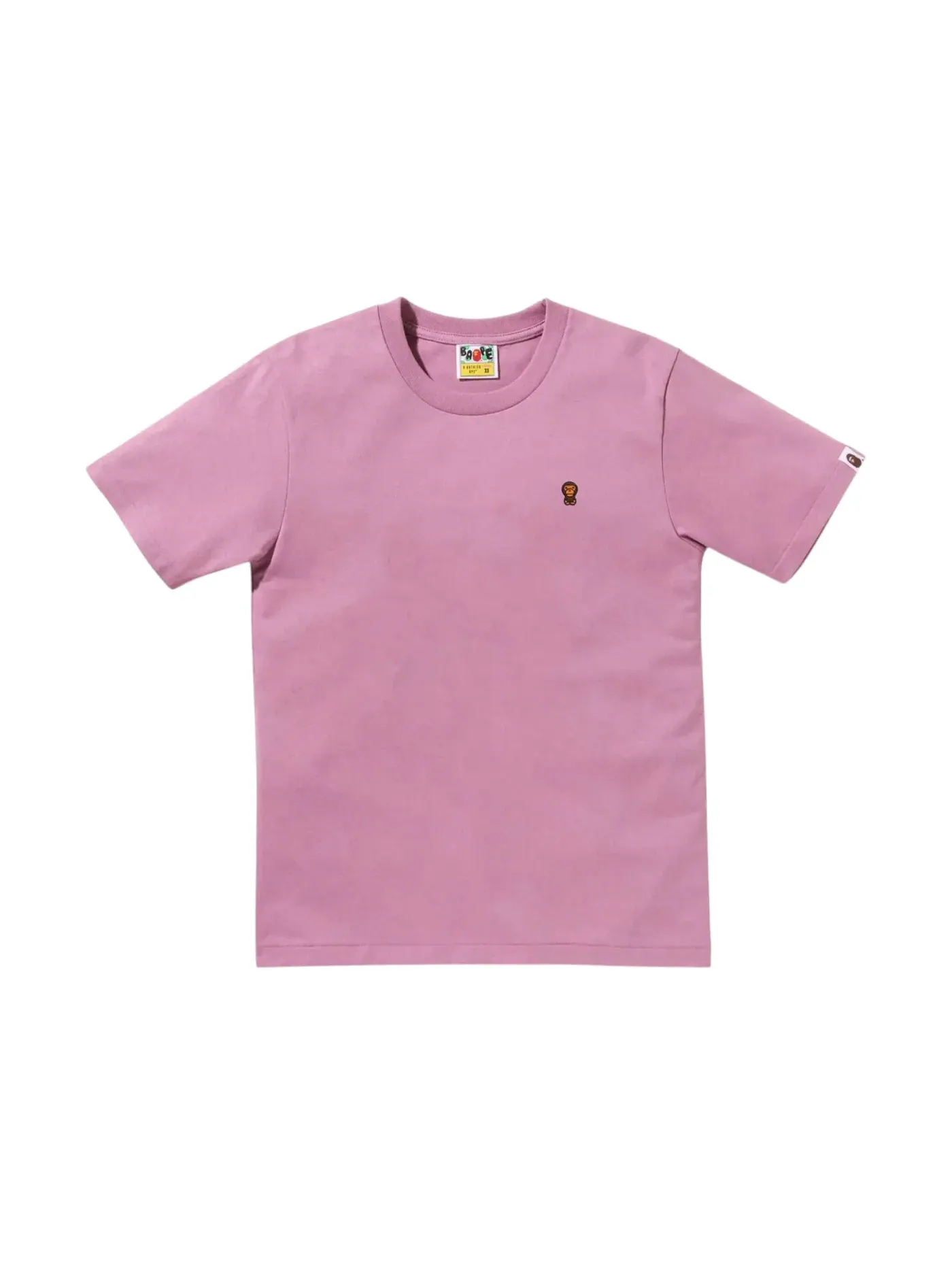 Мужская футболка с принтом BAPE Baby Milo One Point Tee (SS25) BAPE — изображение 1 из 1, розовый