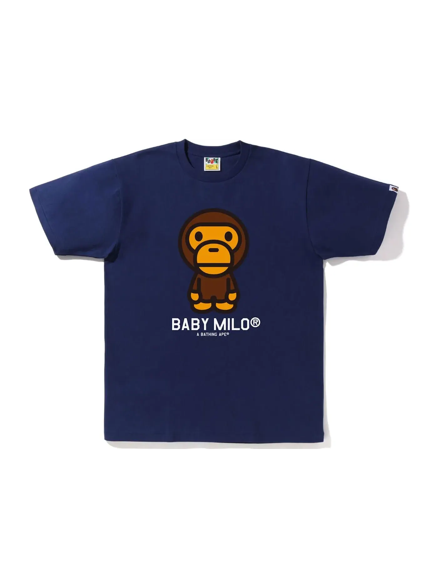 Мужская футболка с принтом BAPE Baby Milo Tee (FW22) — изображение 1 из 1, темно-синий