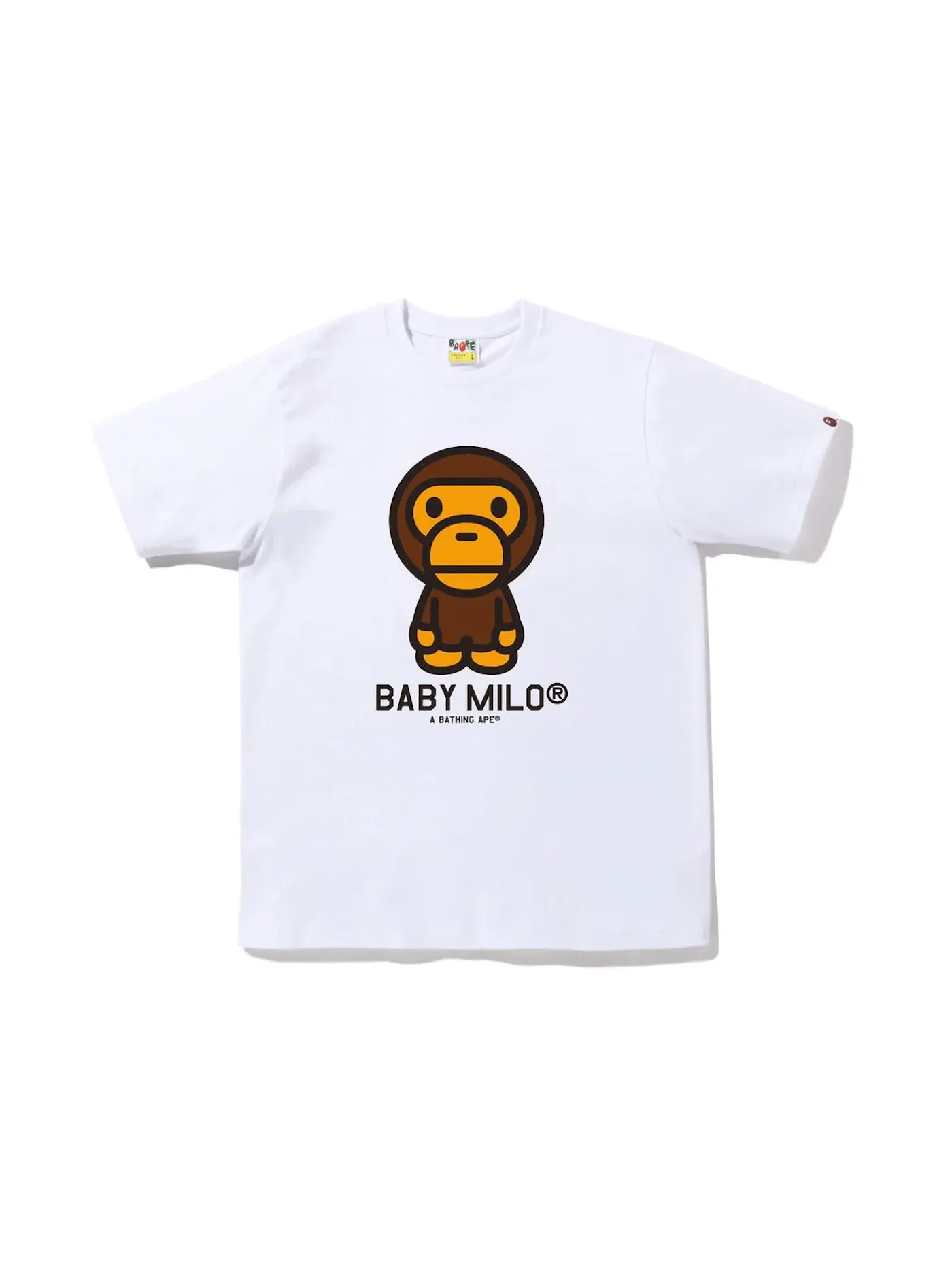 Мужская футболка с принтом BAPE Baby Milo Tee (FW22) — изображение 1 из 1, белый