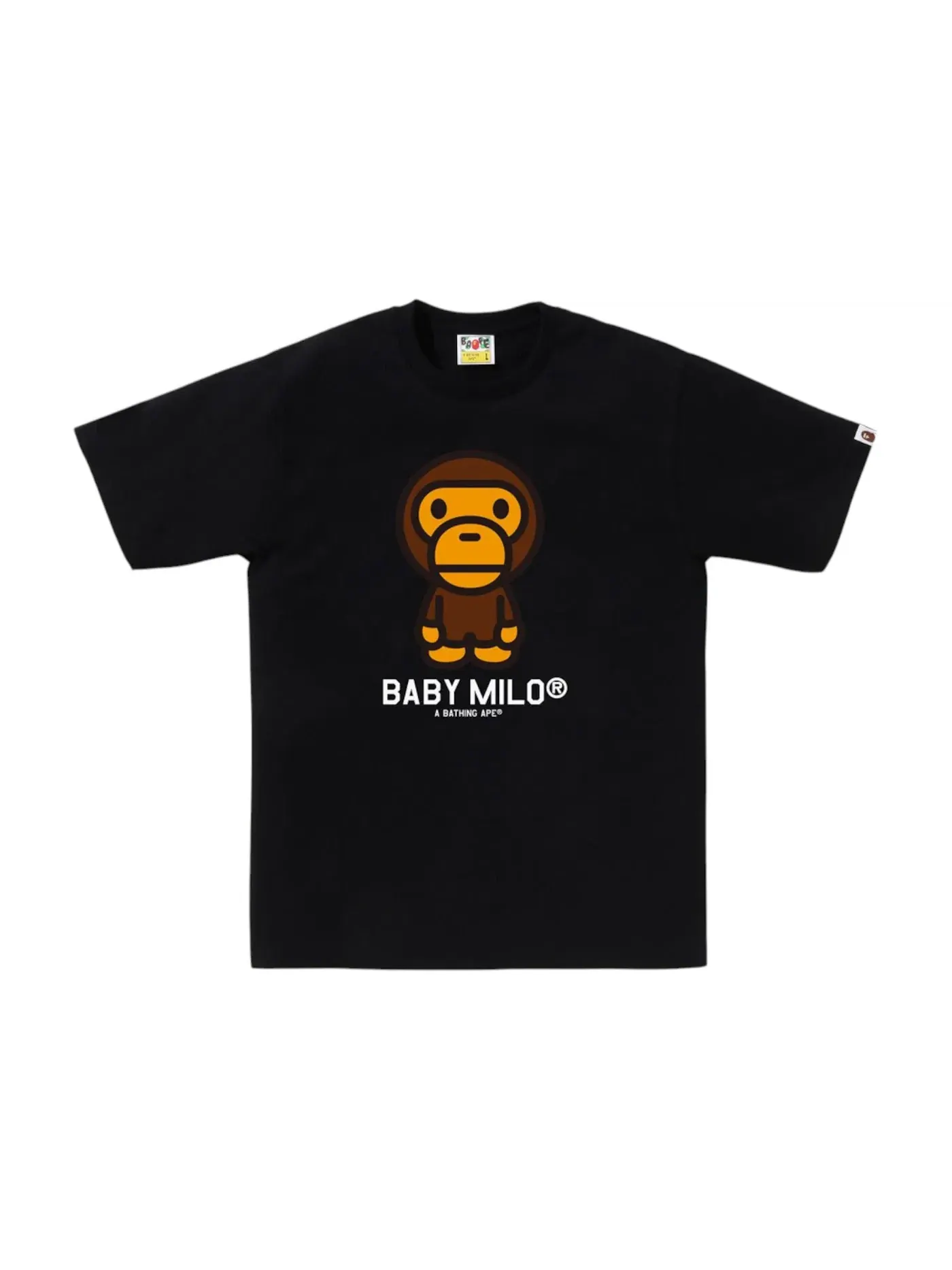 Мужская футболка с принтом BAPE Baby Milo Tee FW24 BAPE — изображение 1 из 1, черный