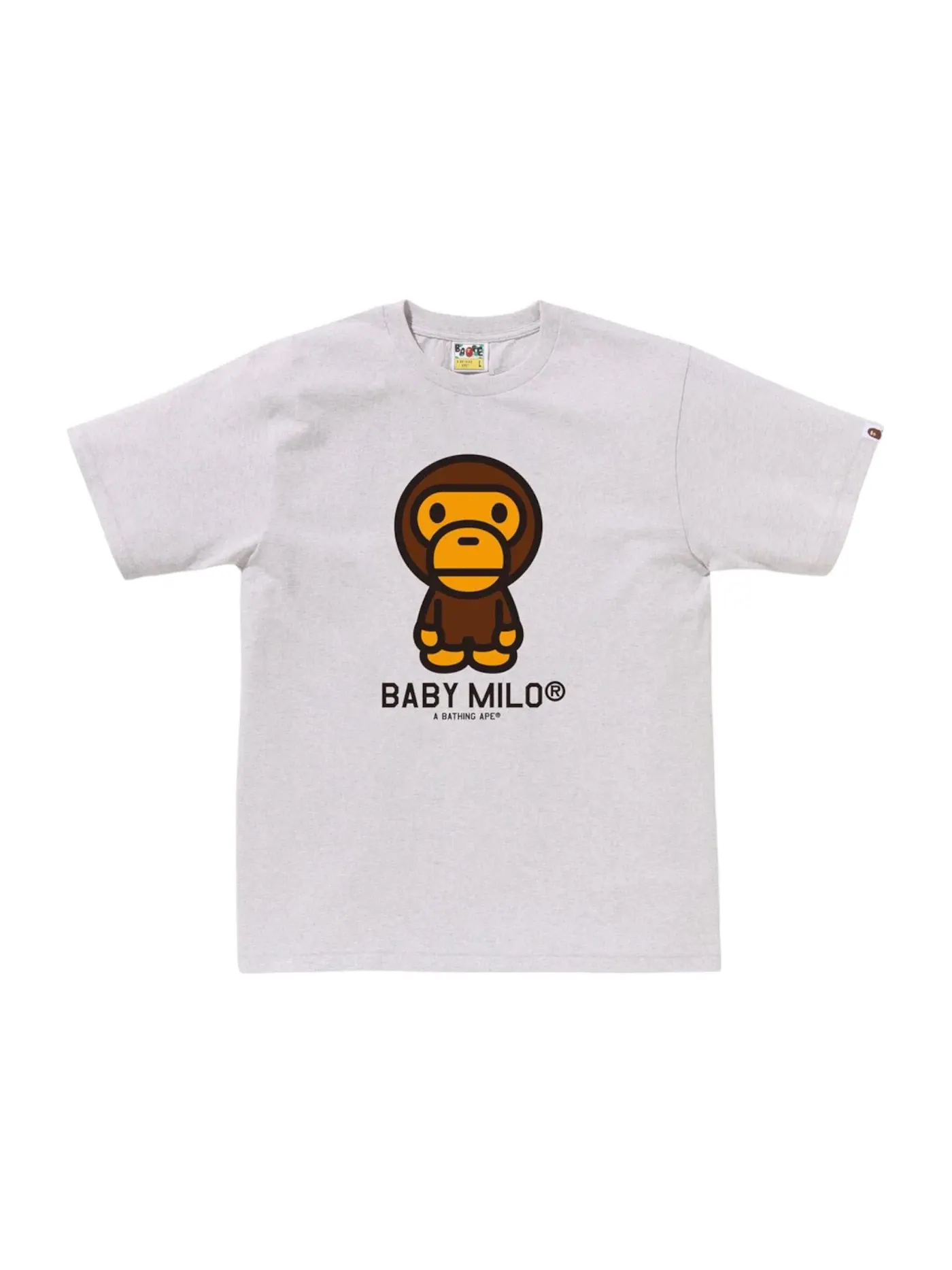 Мужская футболка с принтом BAPE Baby Milo Tee (FW24) BAPE — изображение 1 из 1, серый
