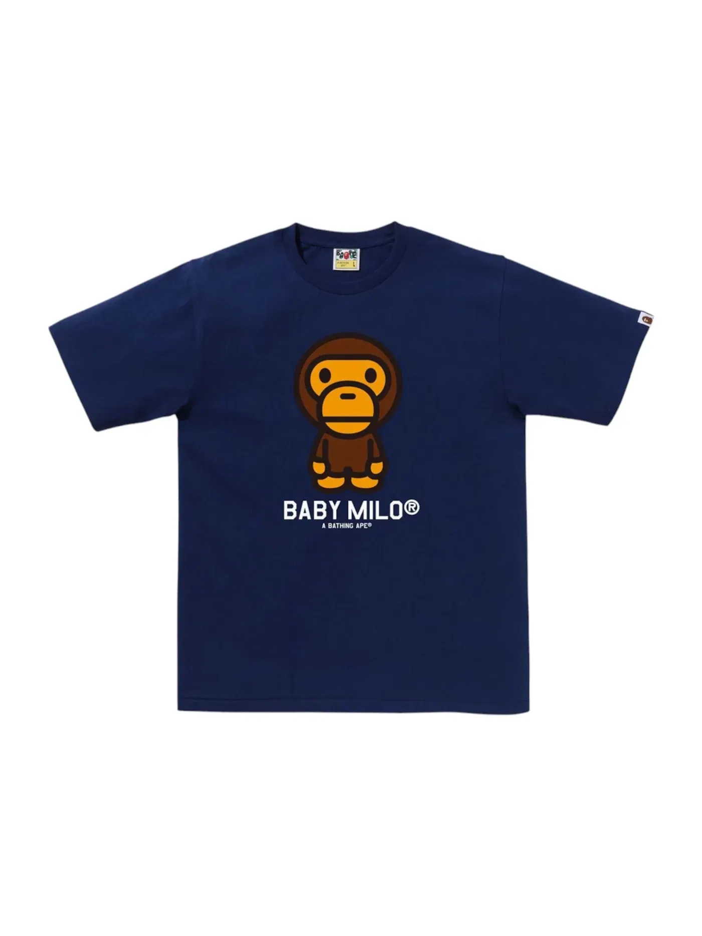 Мужская футболка с принтом BAPE Baby Milo Tee (FW24) BAPE — изображение 1 из 1, темно-синий