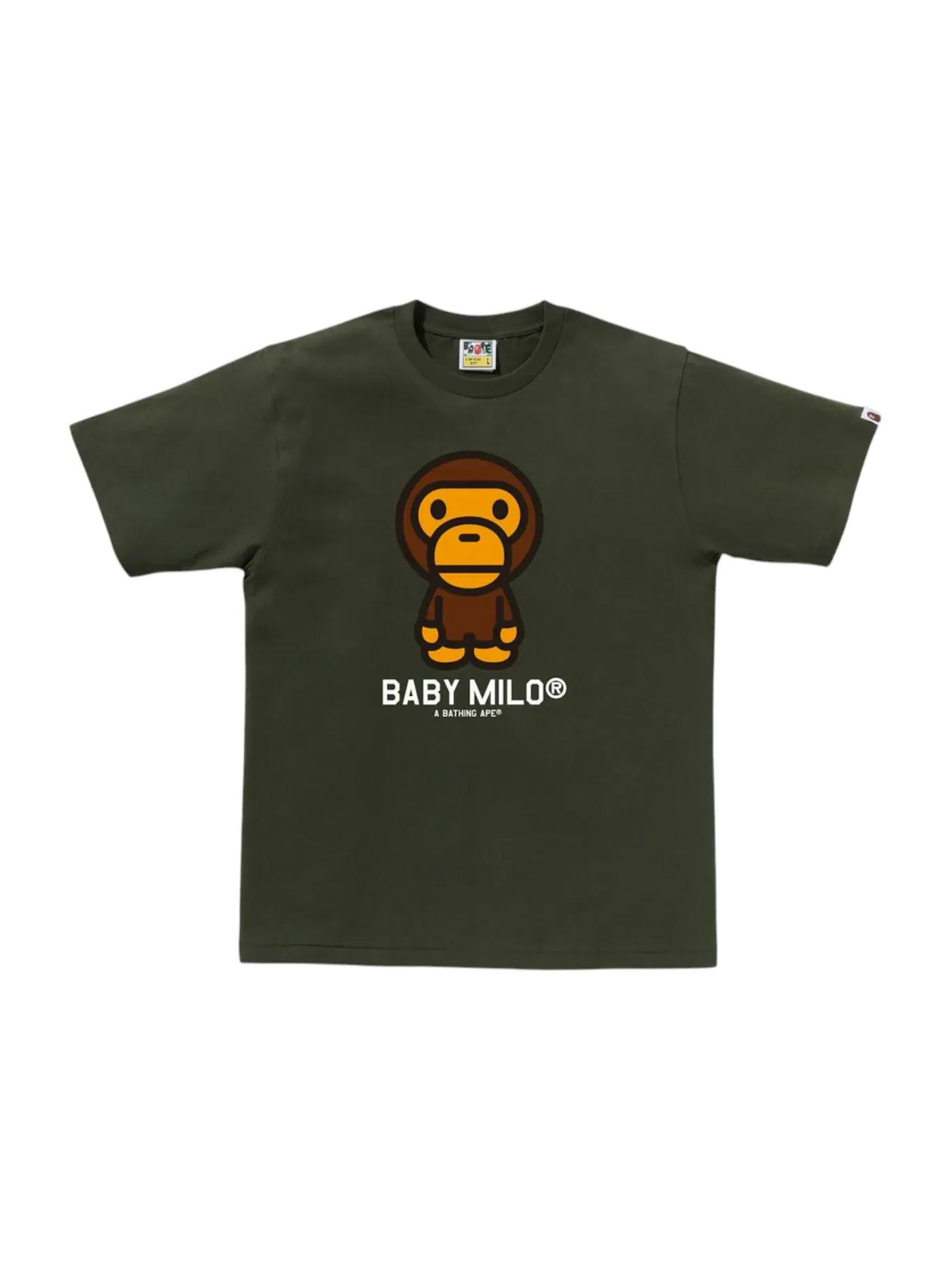 Мужская футболка с принтом Tee (FW24) BAPE, Olivedrab — изображение 1 из 1