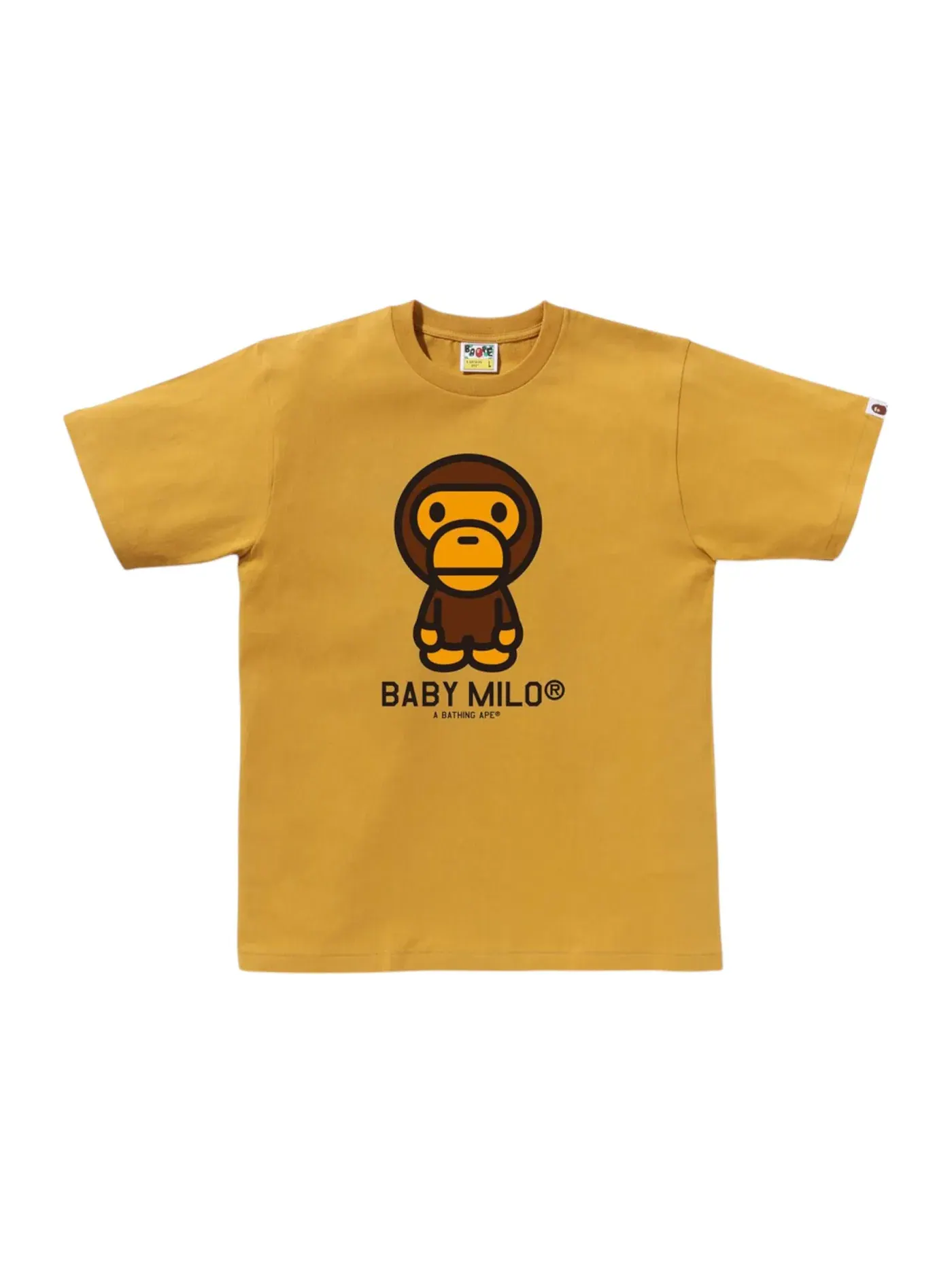 Мужская футболка с принтом BAPE Baby Milo Tee (FW24) BAPE — изображение 1 из 1, желтый
