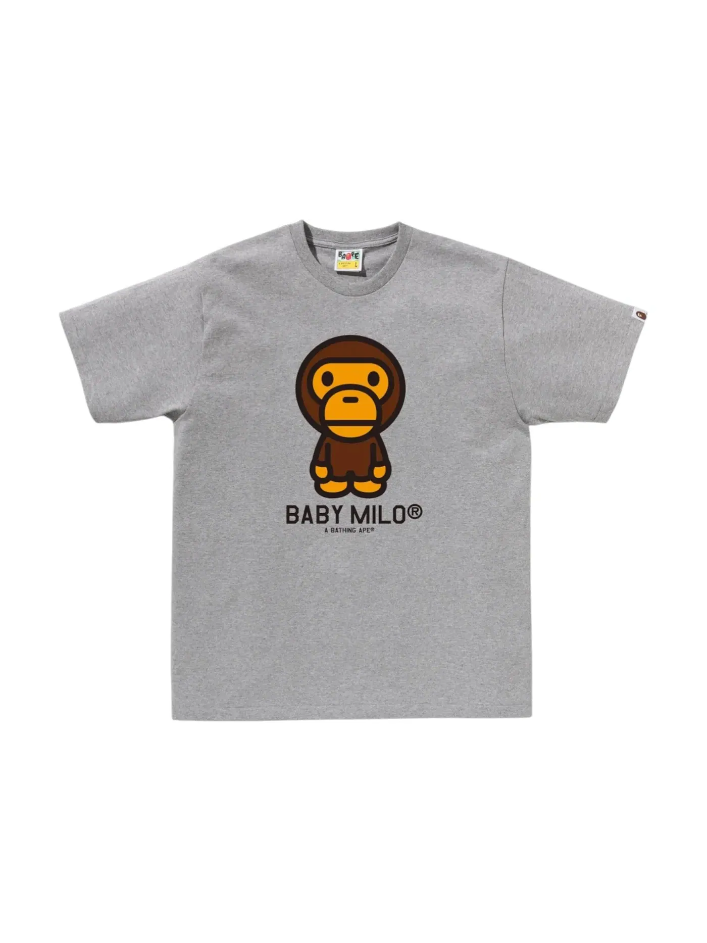 Мужская футболка с принтом BAPE Baby Milo Tee — изображение 1 из 1, серый