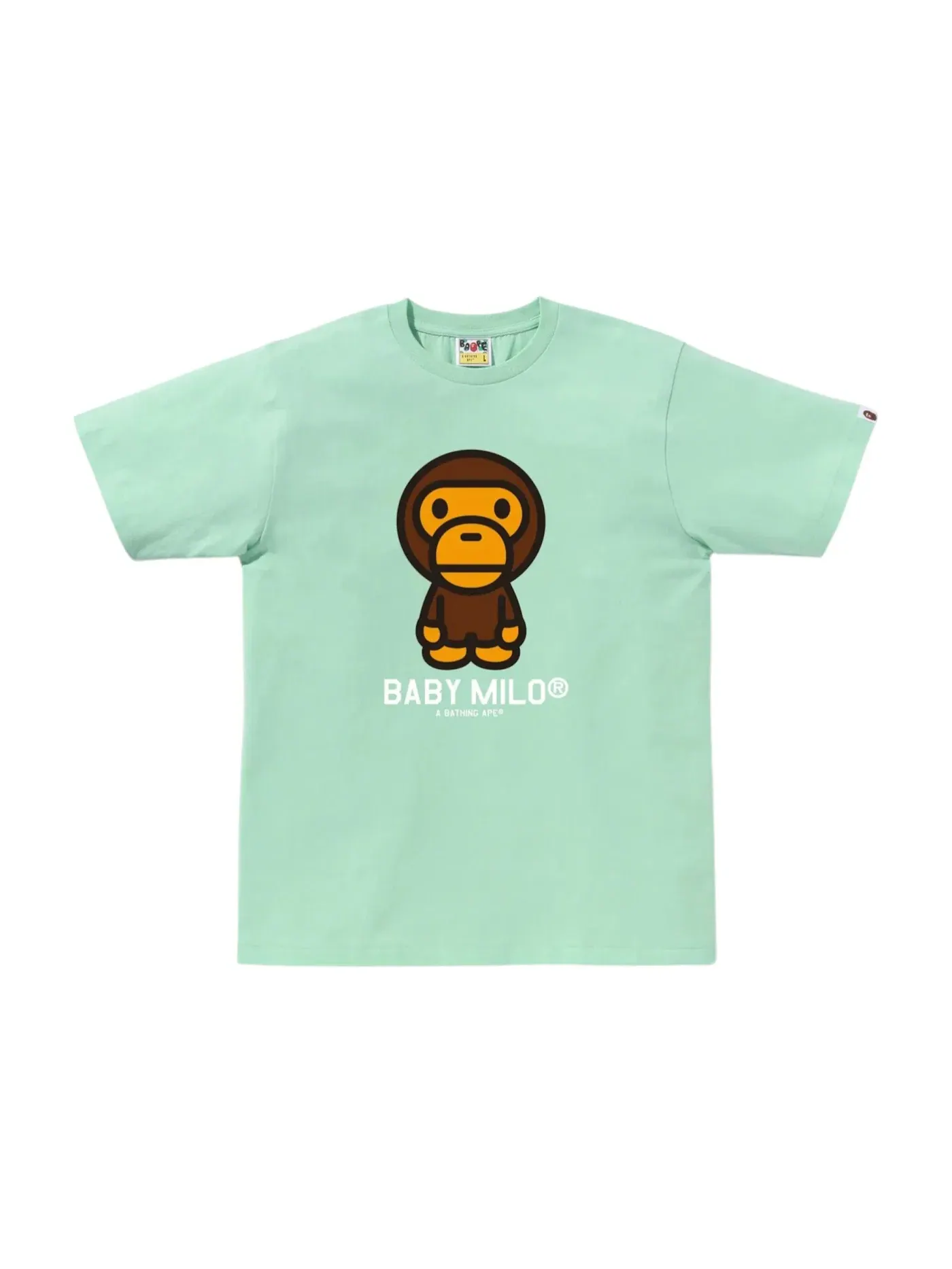 Мужская футболка с принтом BAPE Baby Milo Tee BAPE — изображение 1 из 1, зеленый