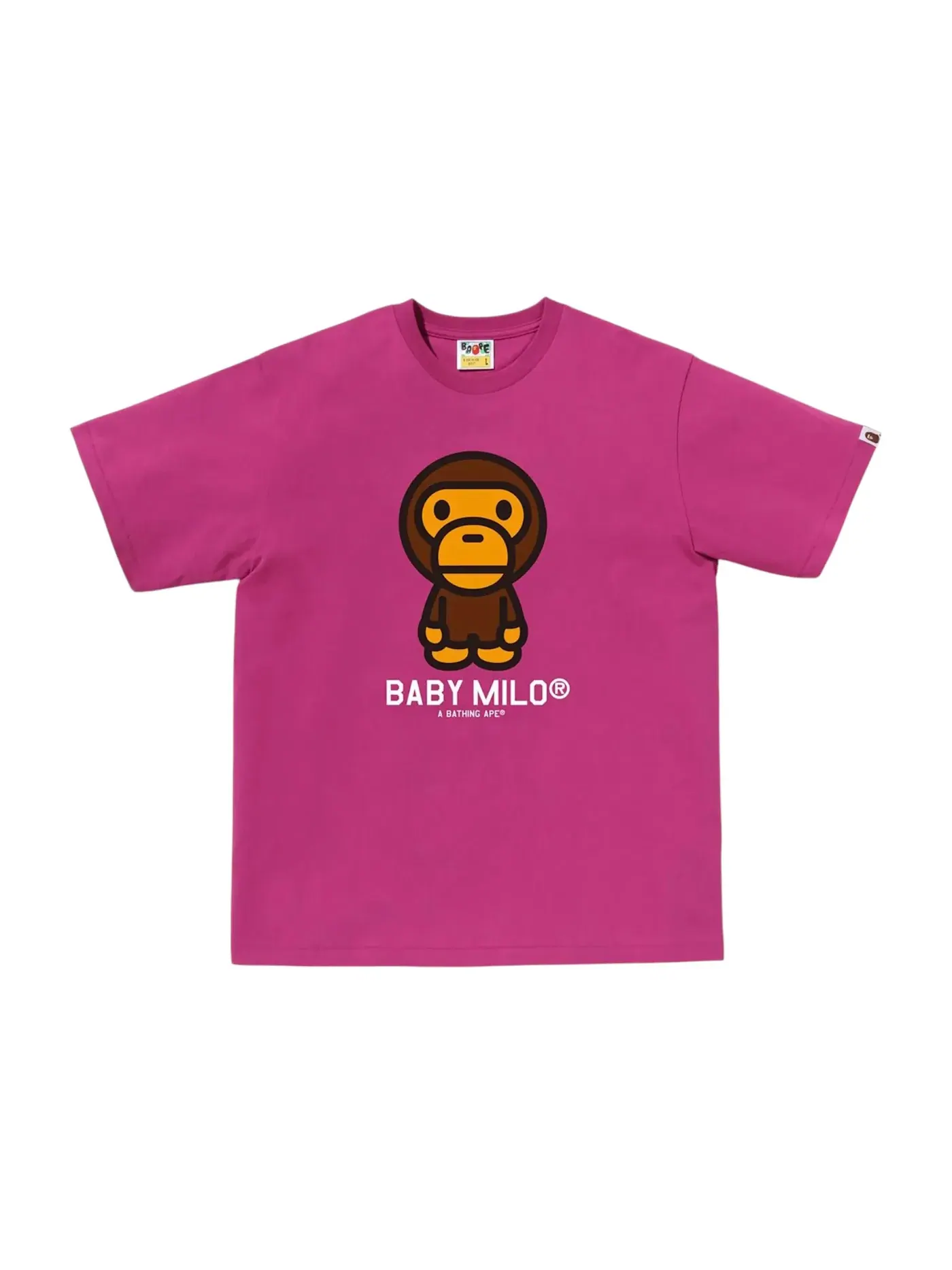 Мужская футболка с принтом BAPE Baby Milo Tee — изображение 1 из 1, розовый