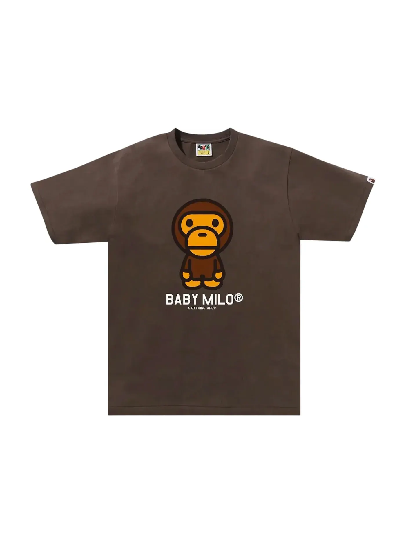 Мужская футболка с принтом BAPE Baby Milo Tee (SS24) BAPE — изображение 1 из 1, коричневый