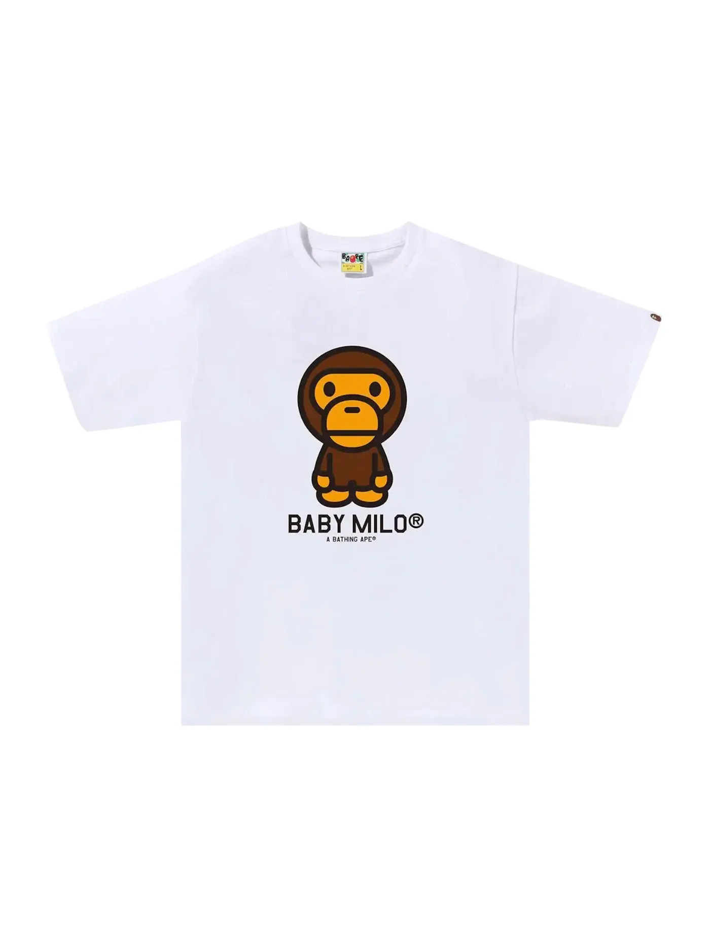 Мужская футболка с принтом BAPE Baby Milo Tee (SS24) — изображение 1 из 1, белый
