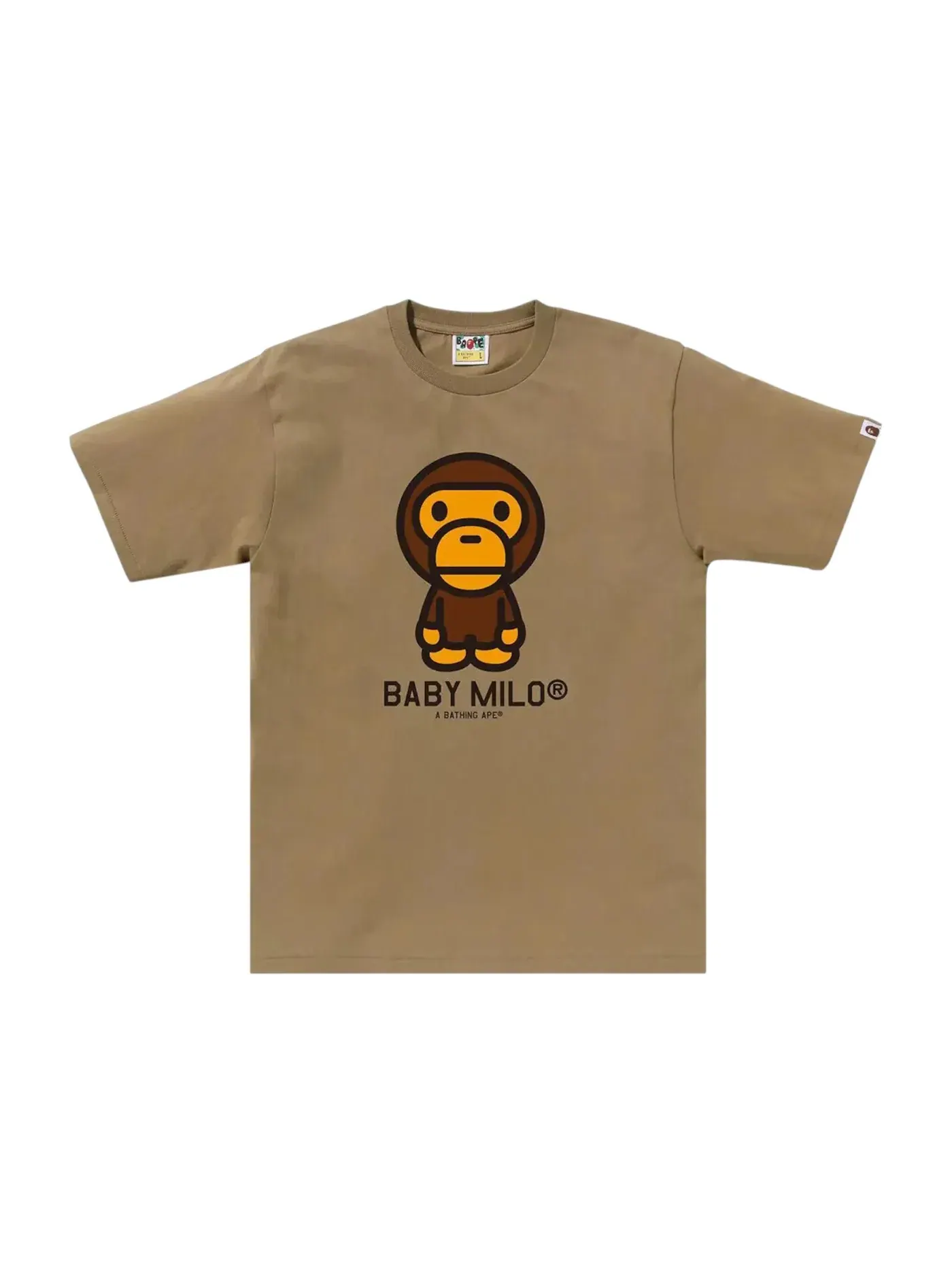 Мужская футболка с принтом BAPE Tee (SS25) — изображение 1 из 1, бежевый