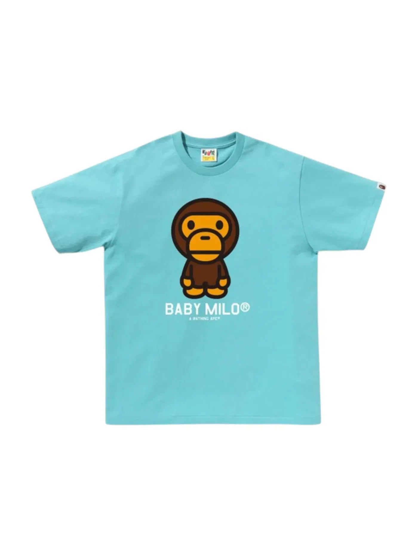 Мужская футболка с принтом Baby Milo BAPE — изображение 1 из 1, синий