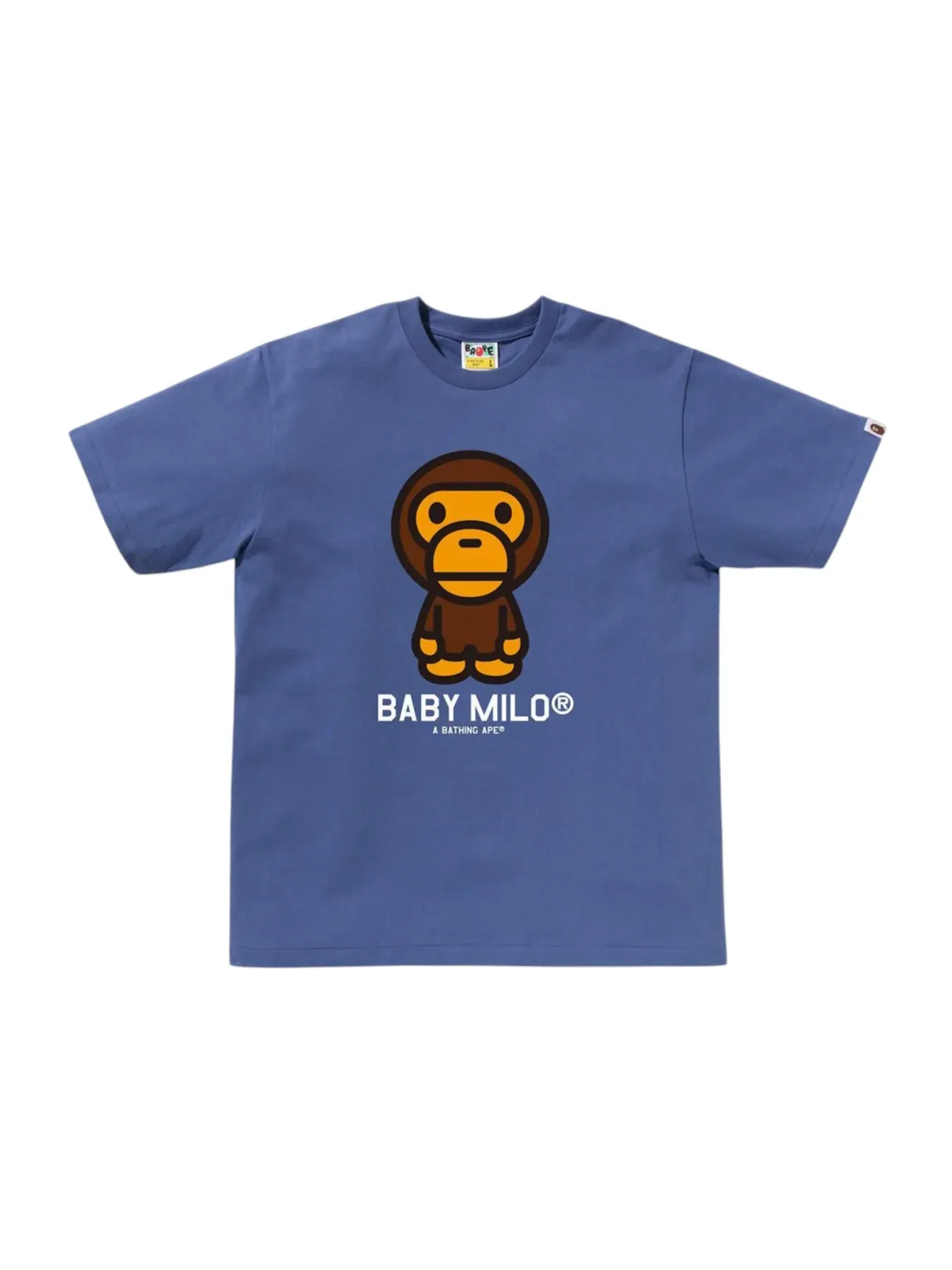 Мужская футболка с принтом BAPE Baby Milo Tee (SS25) — изображение 1 из 1, темно-синий