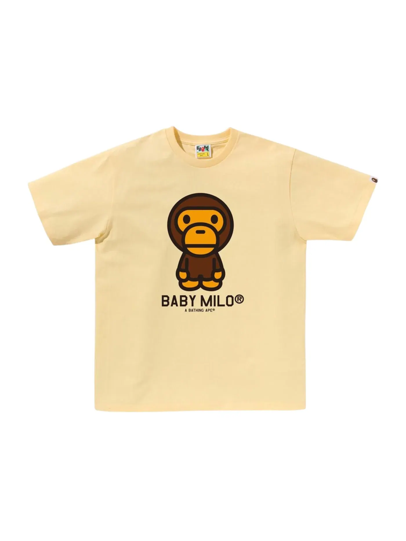 Мужская футболка с принтом BAPE Baby Milo Tee (SS25) — изображение 1 из 1, желтый