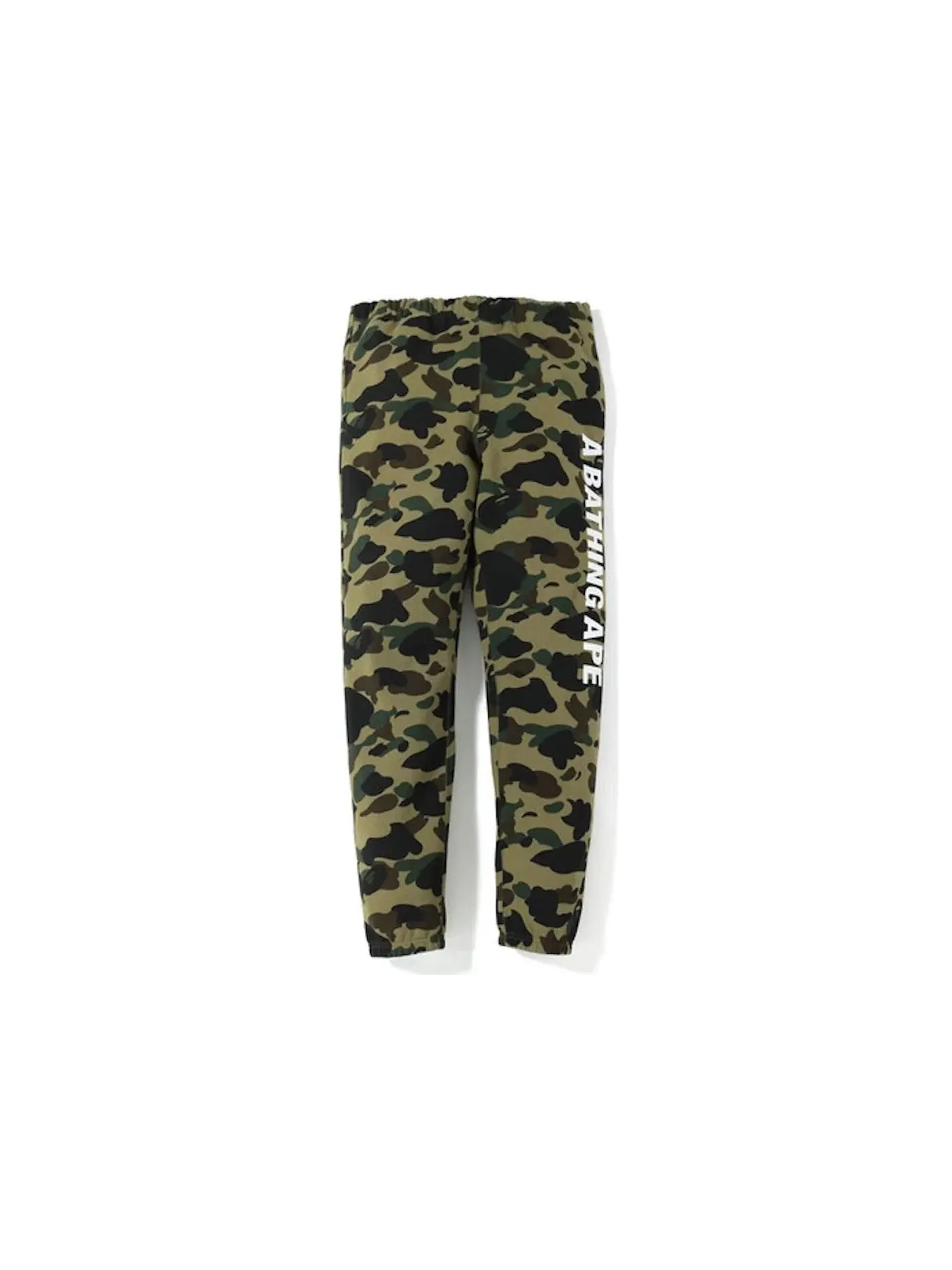 Мужские спортивные штаны с принтом 1st Camo Side Logo BAPE — изображение 2 из 2, зеленый