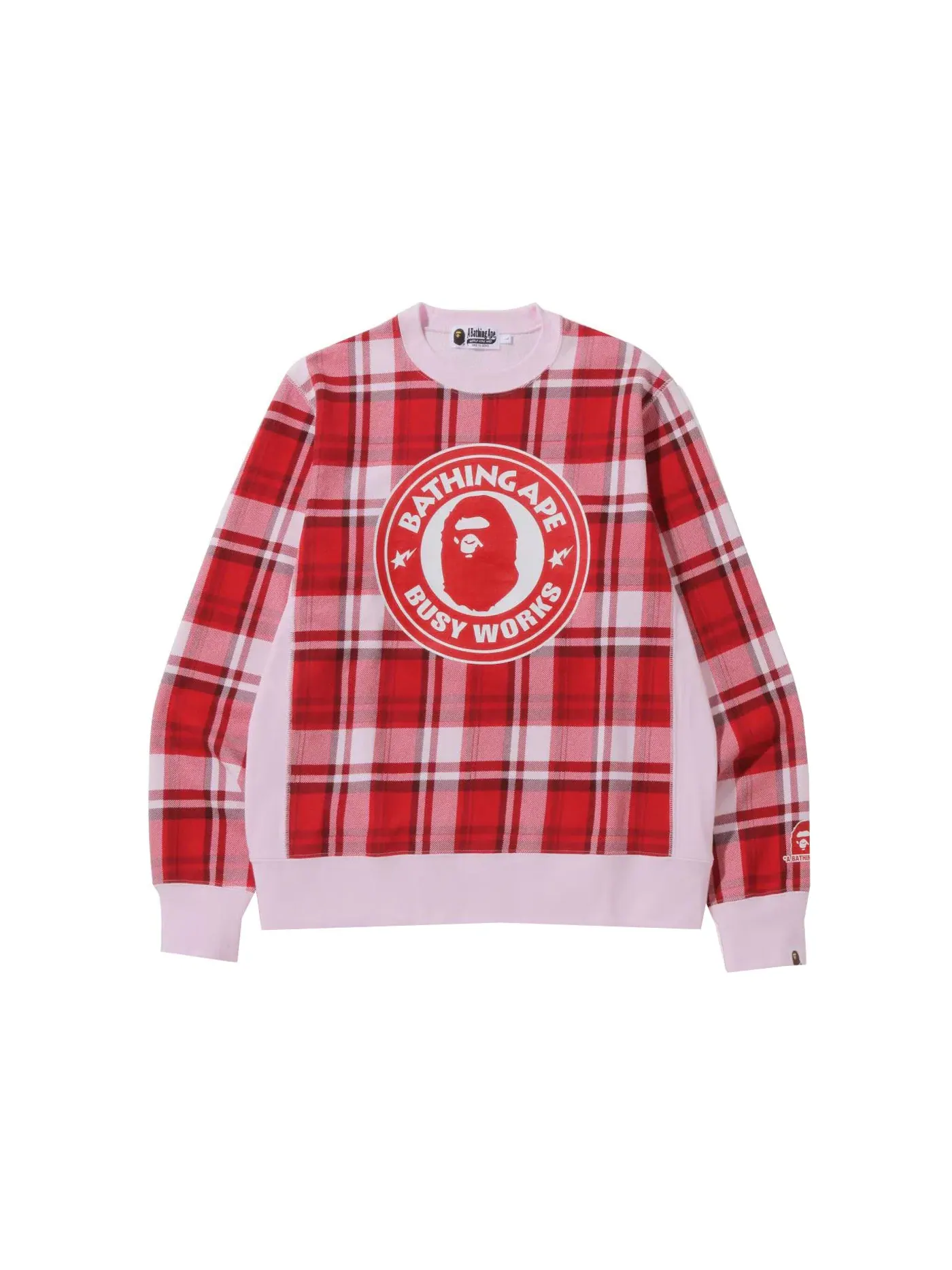 Мужской свитшот с принтом Crewneck BAPE — изображение 1 из 3, красный