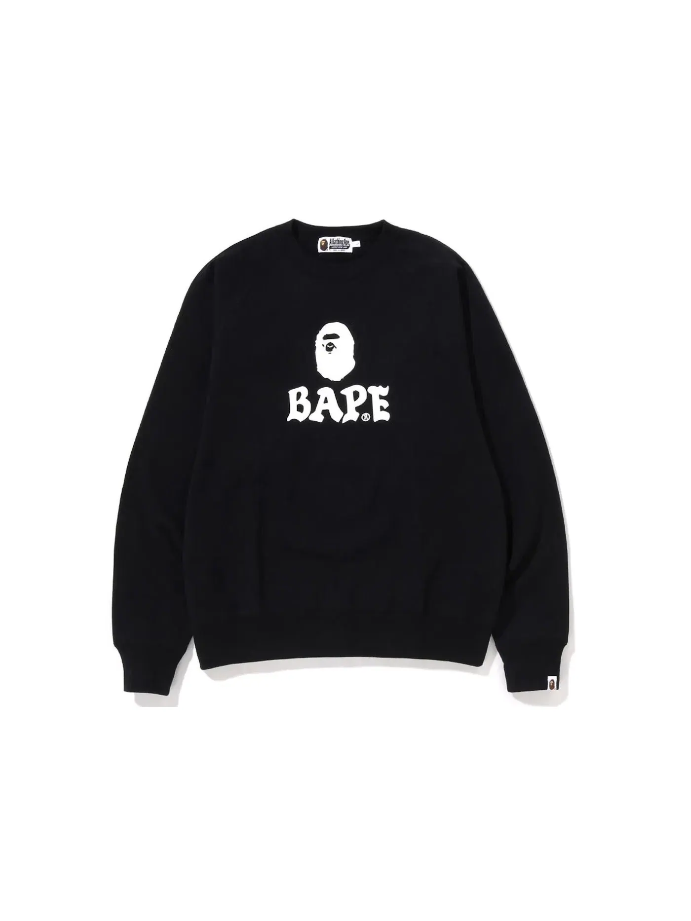 Мужской свитшот свободного кроя с логотипом BAPE — изображение 1 из 1, черный