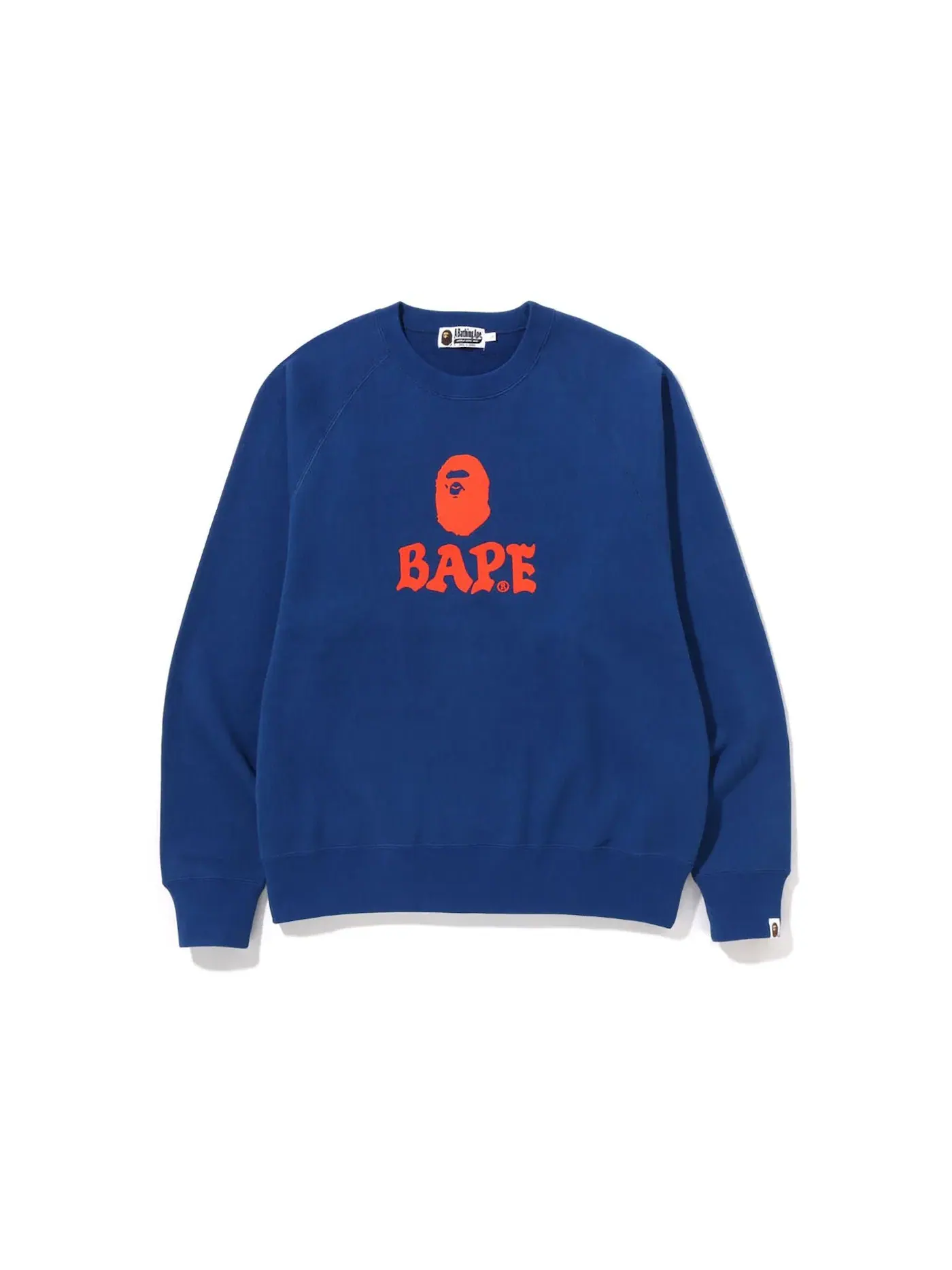 Мужской свитшот свободного кроя с принтом A Bathing Ape BAPE — изображение 1 из 1, синий