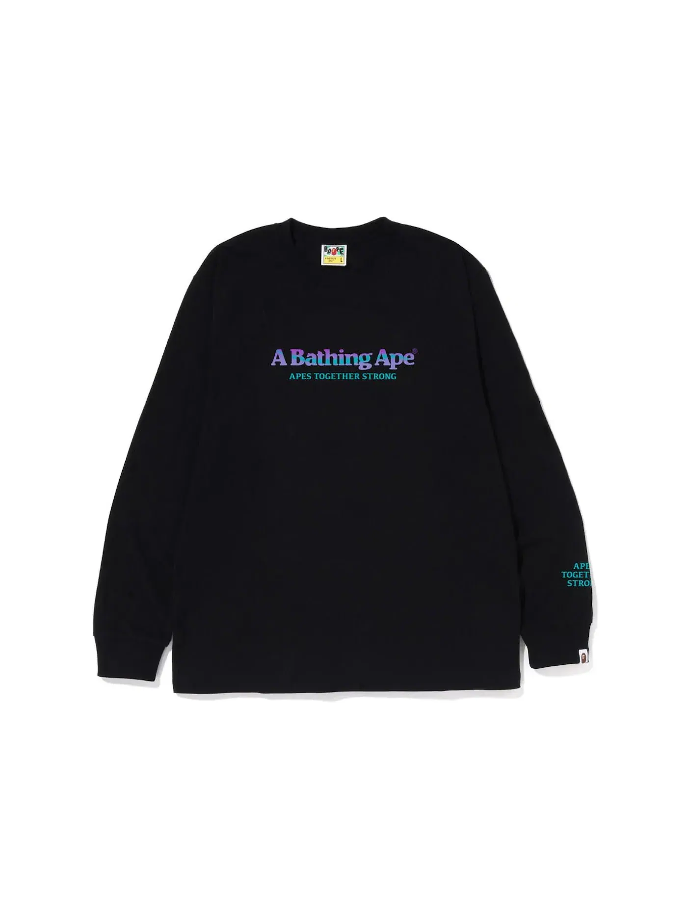 Мужская футболка с длинным рукавом BAPE Mountain L/S Tee BAPE — изображение 2 из 2, черный