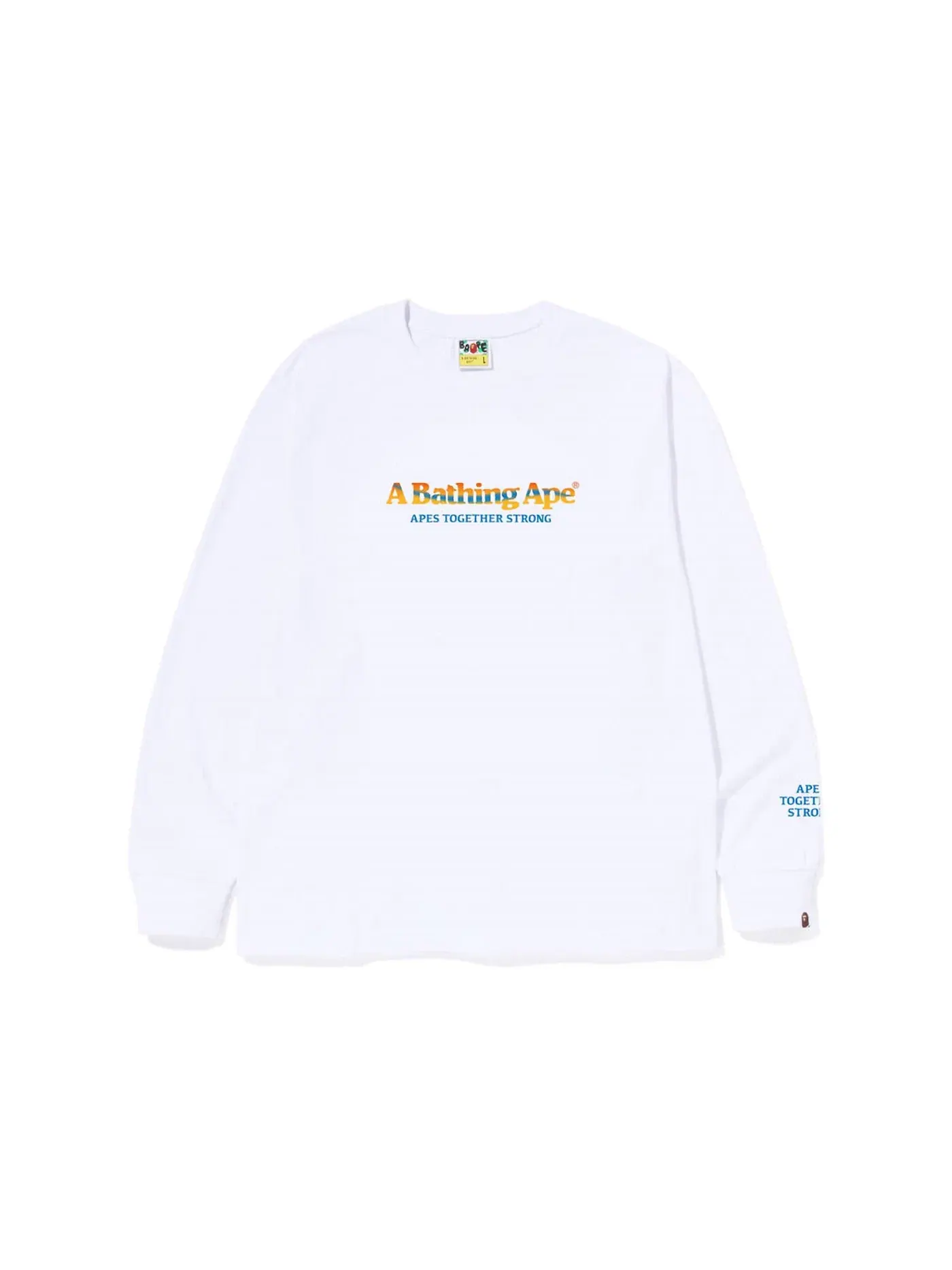 Мужская футболка с длинным рукавом BAPE Tee (FW22) — изображение 2 из 2, белый