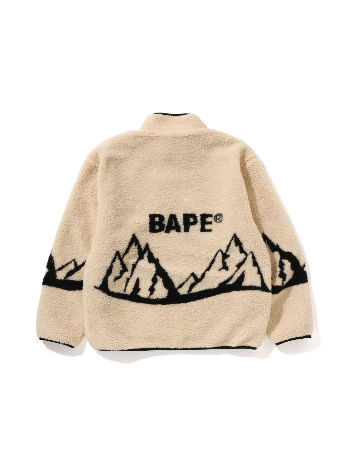 Мужская куртка свободного кроя с принтом BAPE Mountain Relaxed Fit Boa Jacket BAPE — изображение 2 из 2, бежевый