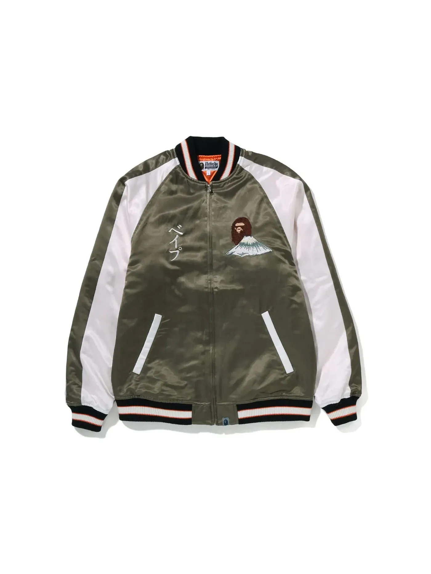 Мужская куртка-бомбер BAPE Souvenir Jacket — изображение 1 из 2, оливковый