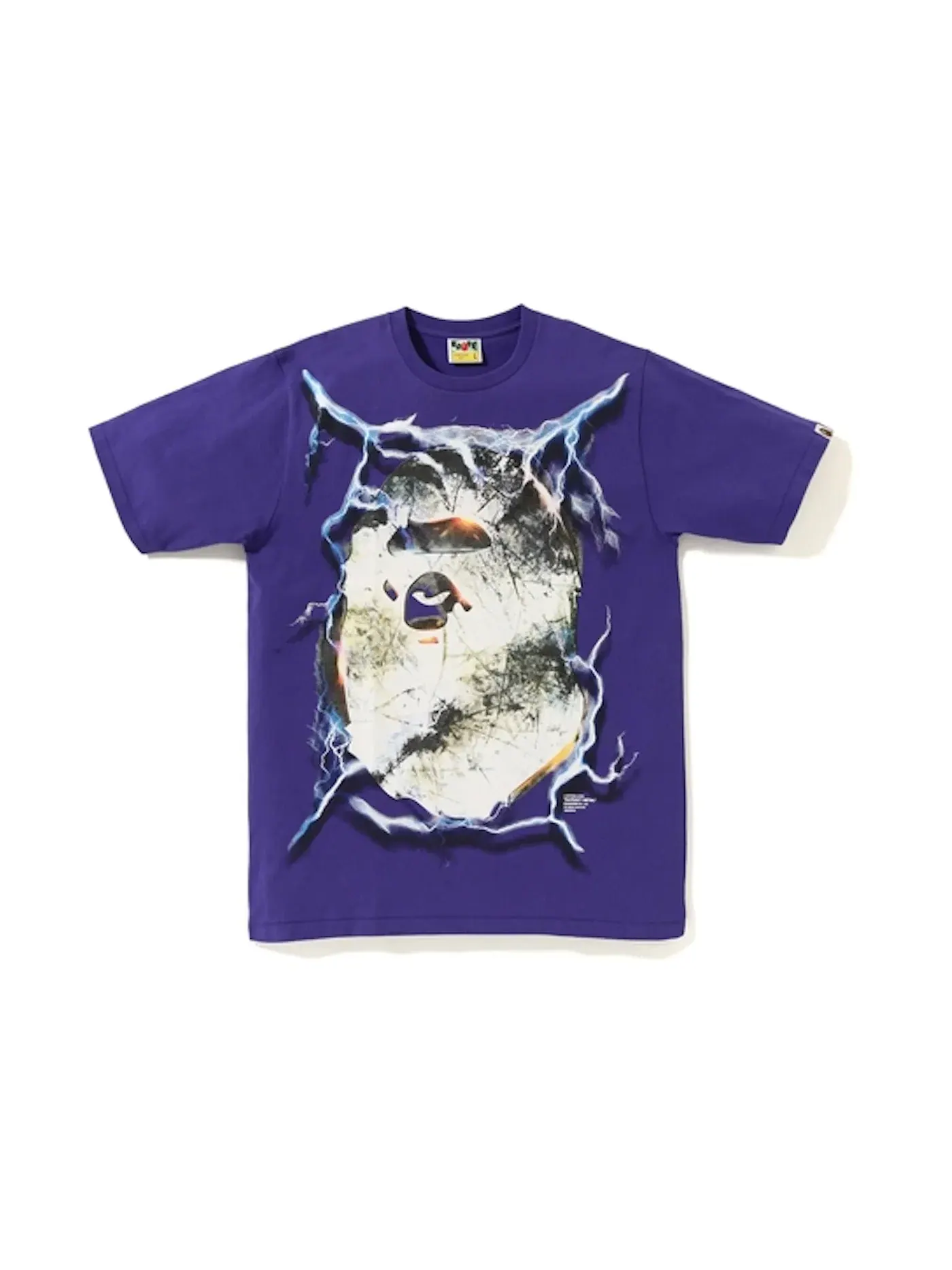 Мужская футболка с принтом Bapeavy Metal Tee BAPE — изображение 1 из 2, фиолетовый