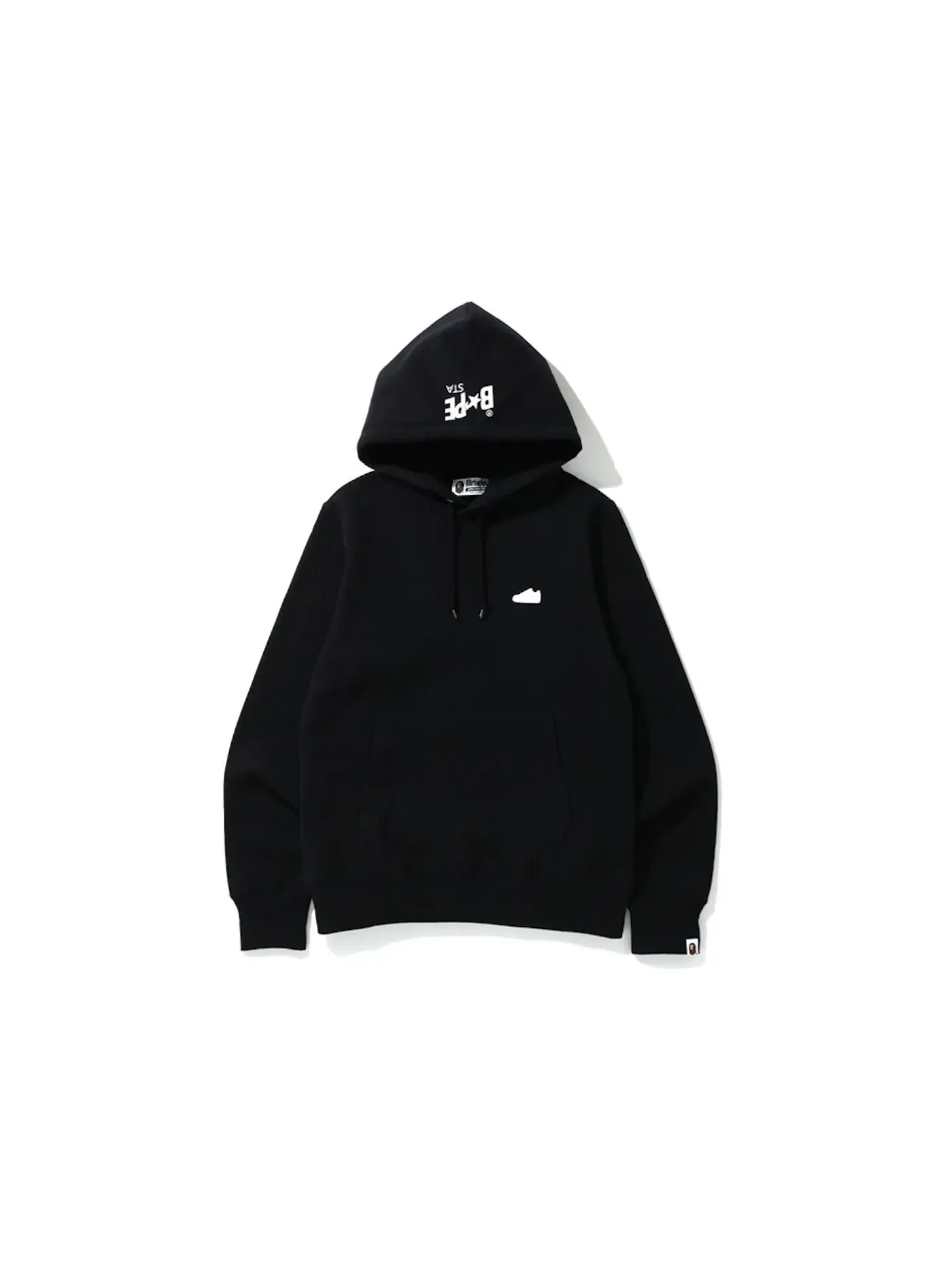Мужской пуловер с капюшоном с принтом Bapesta One Point BAPE — изображение 1 из 1, черный