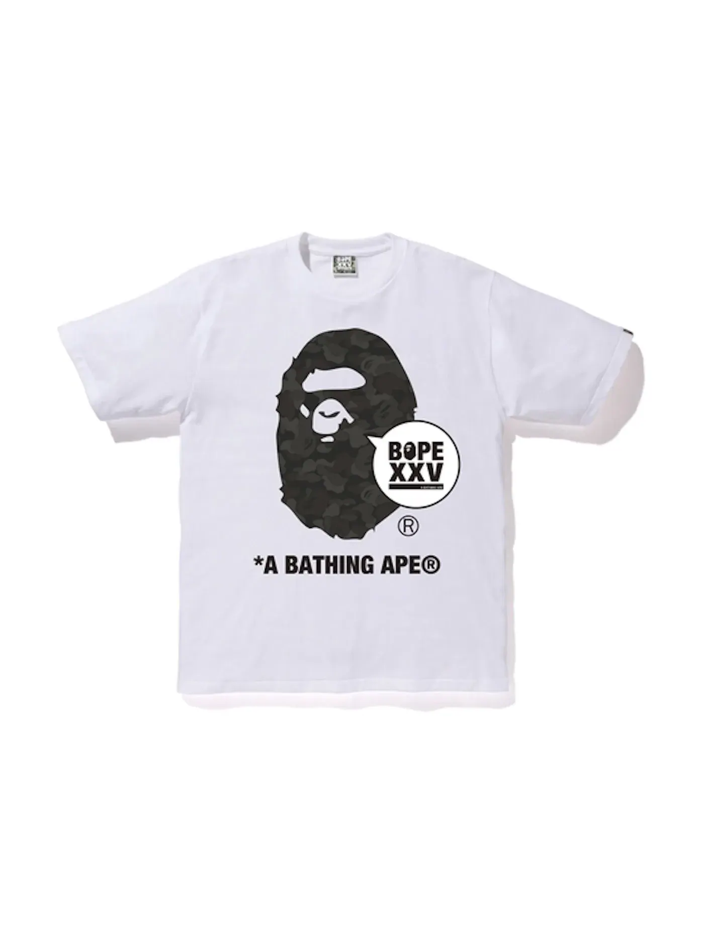 Мужская футболка с принтом Bapexclusive Aoyama XXV Ape Head Tee BAPE — изображение 1 из 1, белый