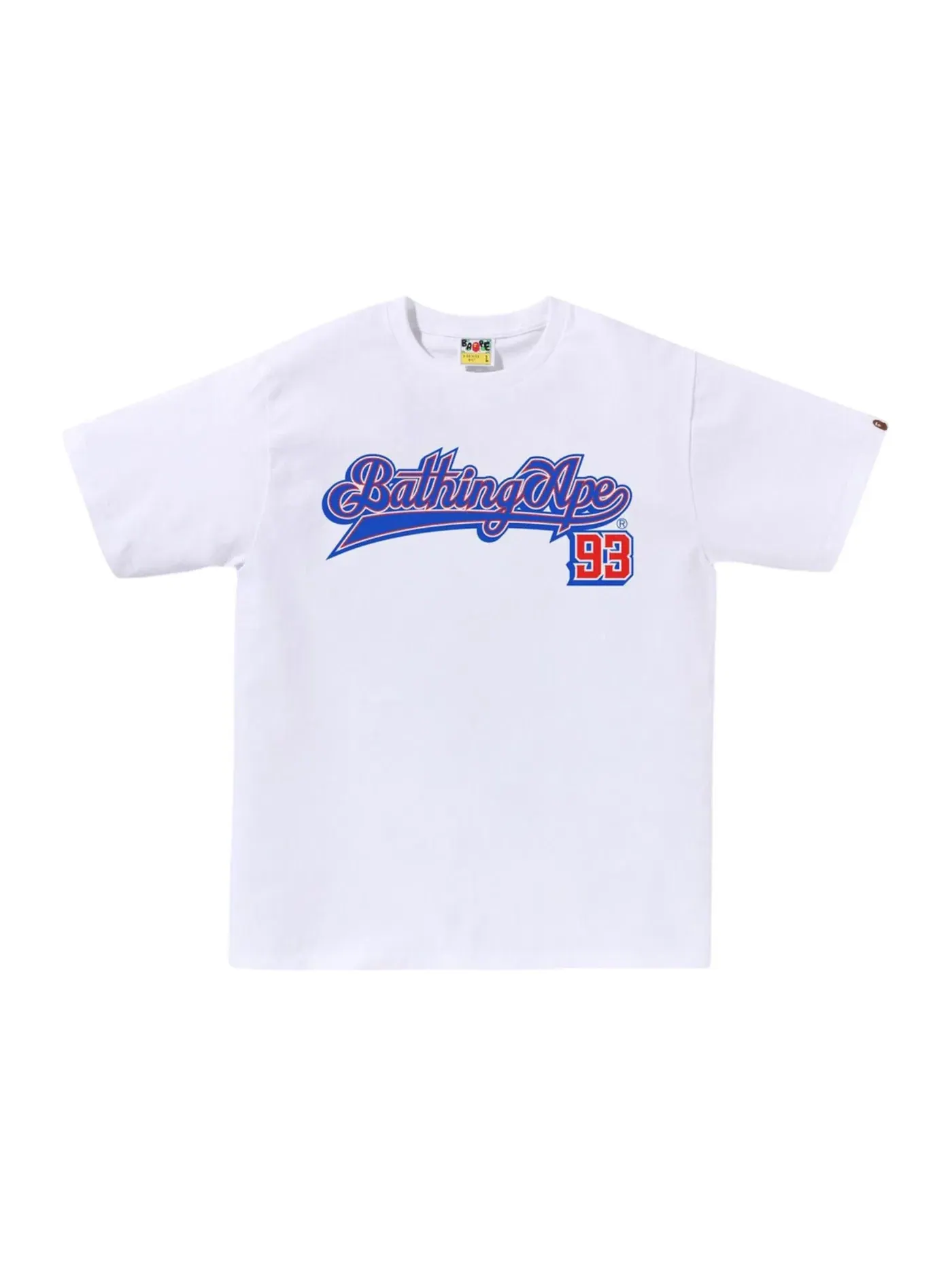 Мужская футболка с логотипом BAPE — изображение 1 из 1, белый/синий