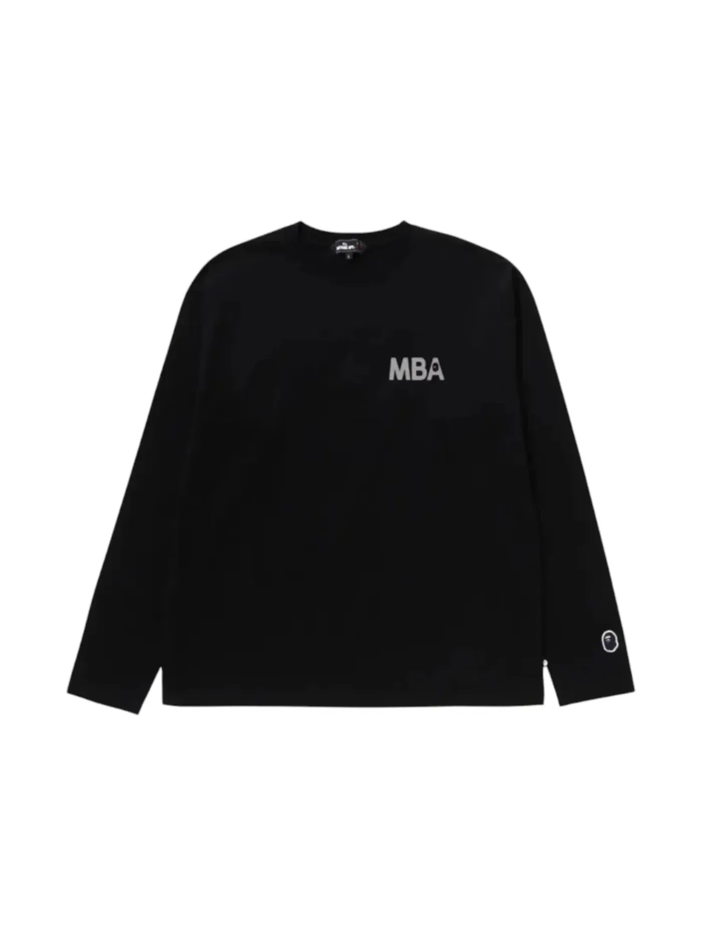 Мужская футболка с длинным рукавом BAPE Tee — изображение 1 из 1, черный