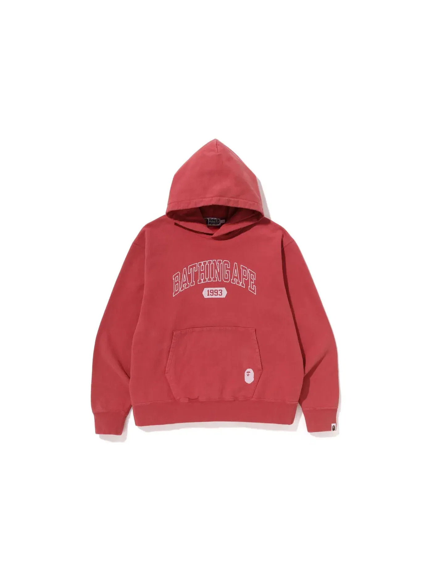 Мужской пуловер-худи свободного кроя BAPE Batihing Ape — изображение 1 из 1, красный